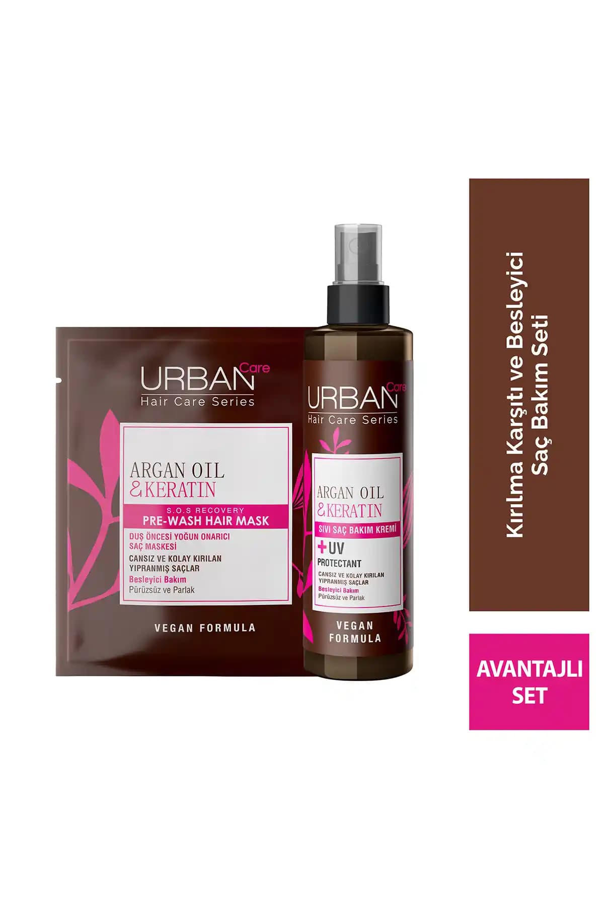 Urban Care Argan Oil & Keratin Saç Bakım Seti Yıpranmış ve Kolay Kırılan Saçlar İçin Güçlendirici Çözüm