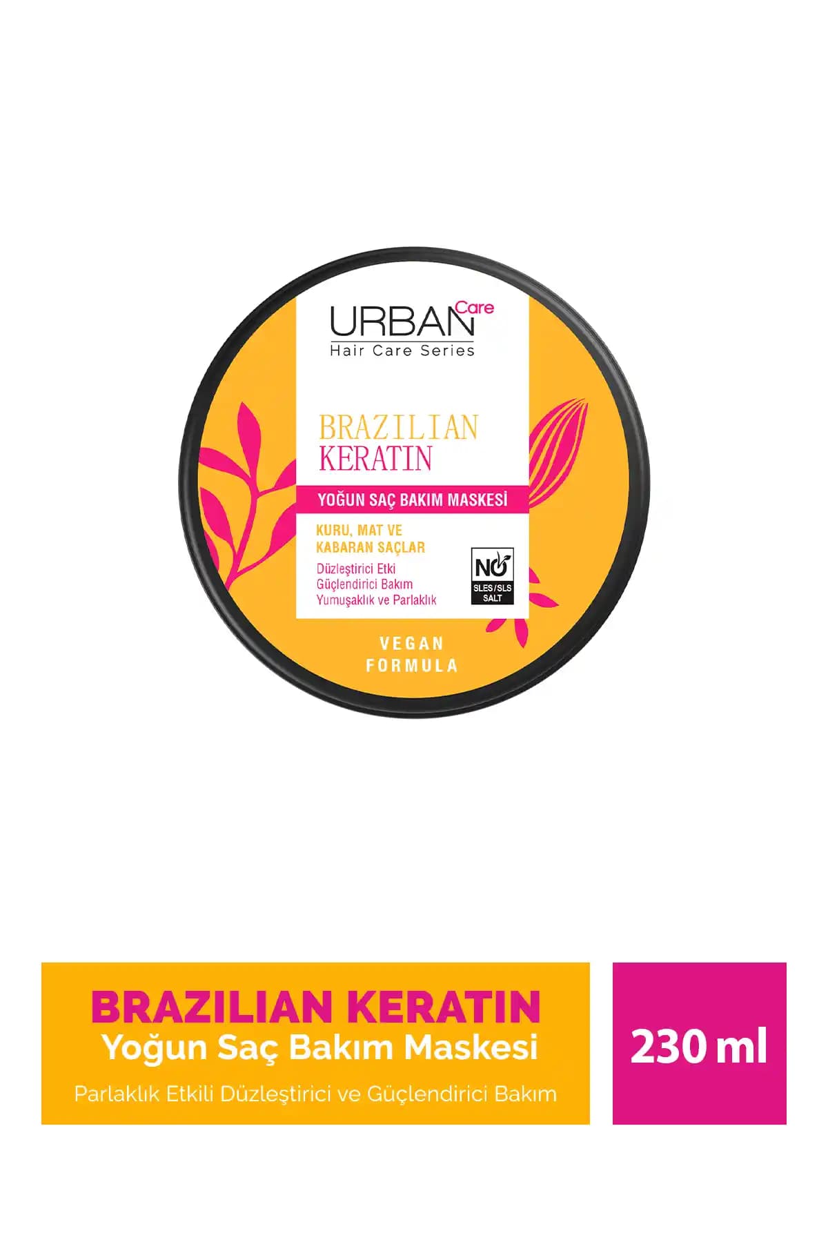 Urban Care Brezilya Keratin Düzleştirici ve Yoğun Saç Bakım Maskesi 230 ml ile Sağlıklı ve Parlak Saçlar