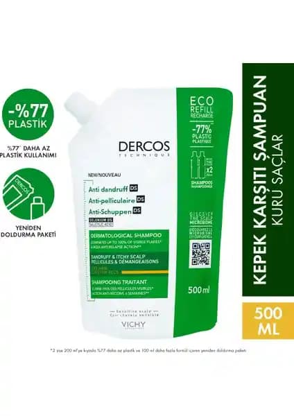 Vichy Dercos Bakım Şampuanı Kuru ve Kepekli Saçlar İçin Etkili Çözüm