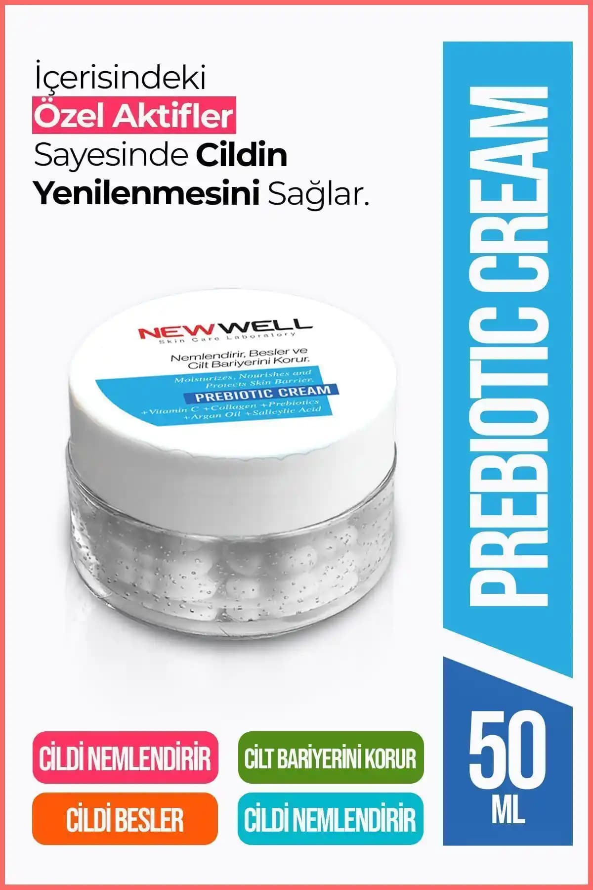 Well Prebiotic Krem 50 ml: Nemlendirici ve Yenileyici Cilt Bakım Ürünü