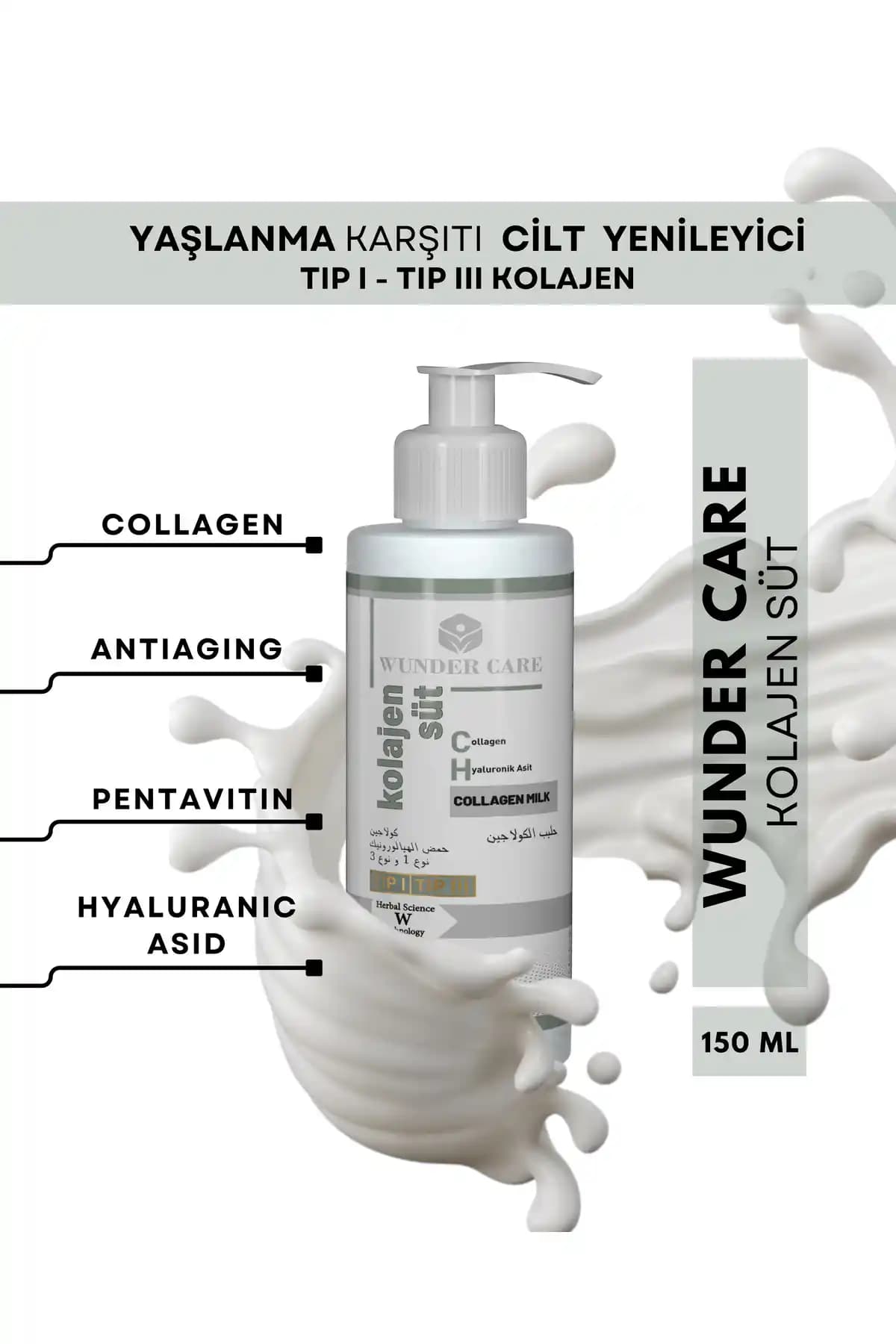 WUNDERCARE Kolajen Süt Yaşlanma Karşıtı ve Yenileyici Krem: Cilt Sağlığını Destekleyen Etkili Formül
