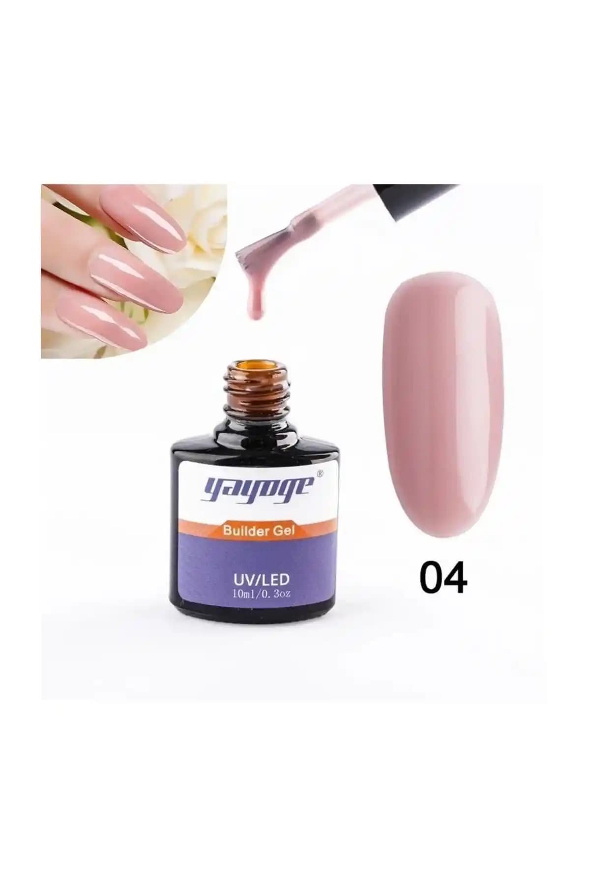 YAYOGE Hızlı Fırçalı Extencion Builder Jel 10 Ml Nude - Profesyonel ve Pratik Tırnak Uzatma Çözümü