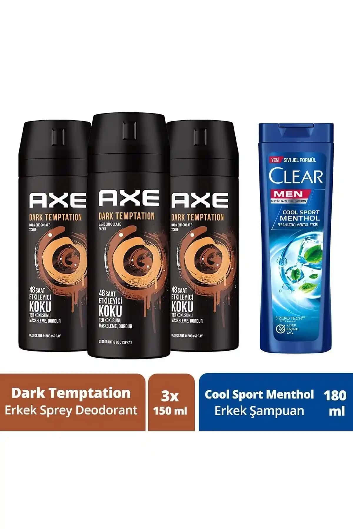 Axe Dark Temptation Erkek Sprey Deodorant ve Şampuan Seti Ürün Tanıtımı