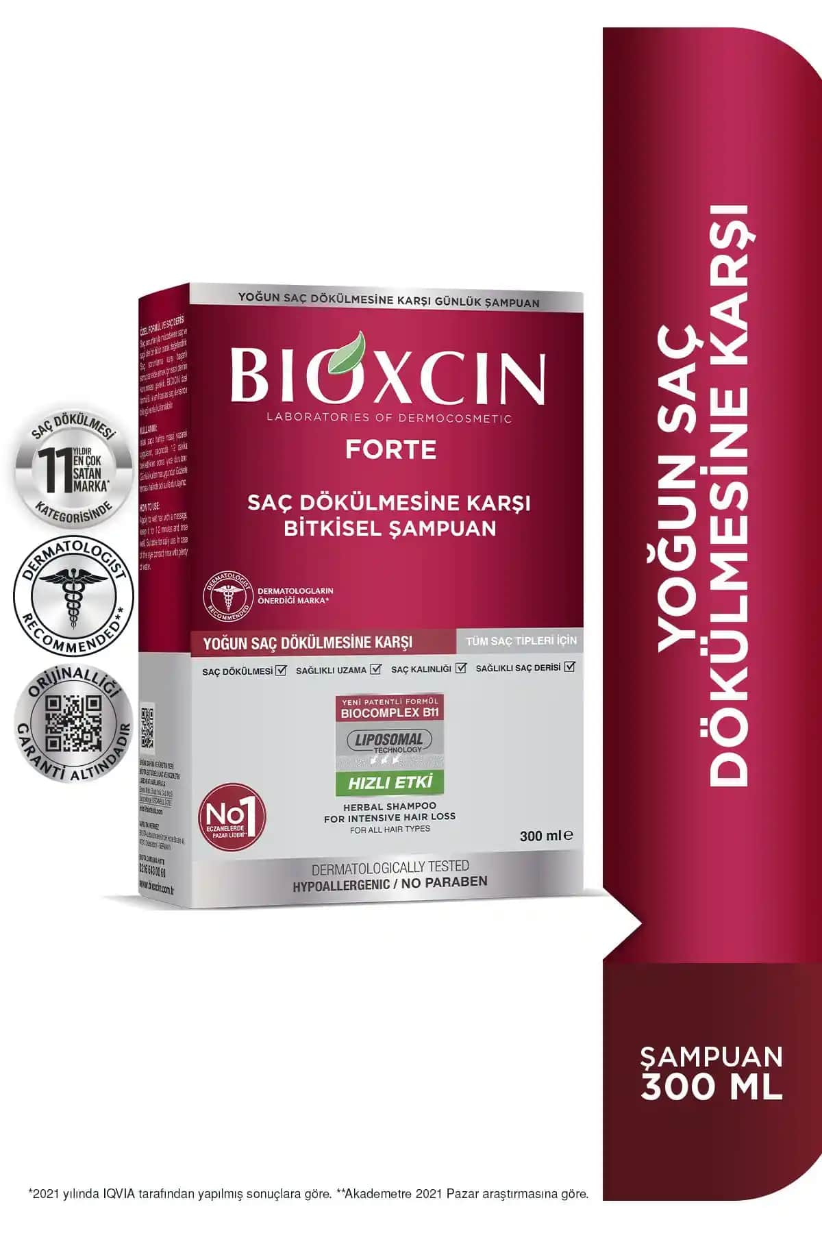 Bioxcin Forte 300 ml Şampuan - Yoğun Dökülmeye Karşı Etkili Çözüm