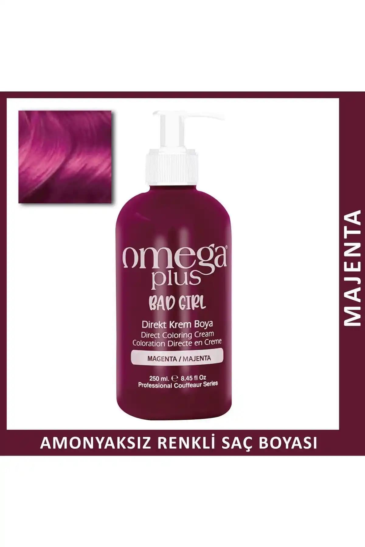 Omega Plus Bad Girl MAJENTA: Amonyaksız Renkli Saç Boyası ile Canlı Renkler