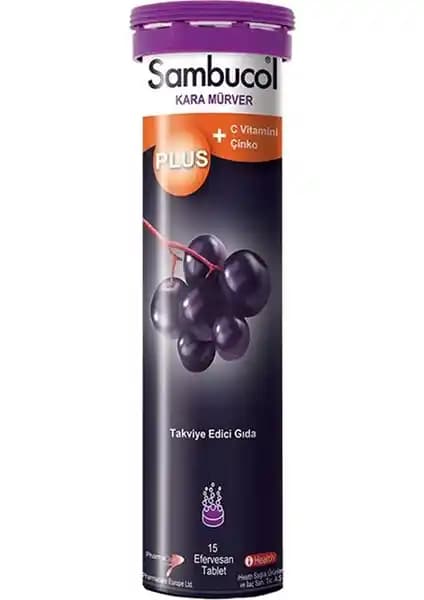 Doğal içeriklerle bağışıklık desteğini güçlendiren Sambucol Plus Efervesan: Kara mürver, C vitamini ve çinko