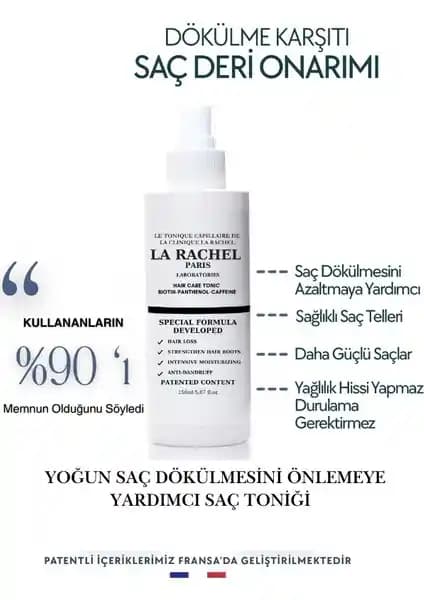 La Rachel-Paris Saç Toniği: Dökülen Saçı Güçlendiren Nem Dengesi İçeren Bilimsel Formül