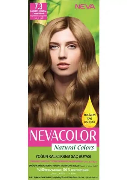 Nevacolor Natural Colors 7.3 Karamel Kumral: Krem Formda Kalıcı Saç Boyası Seti İnceleme