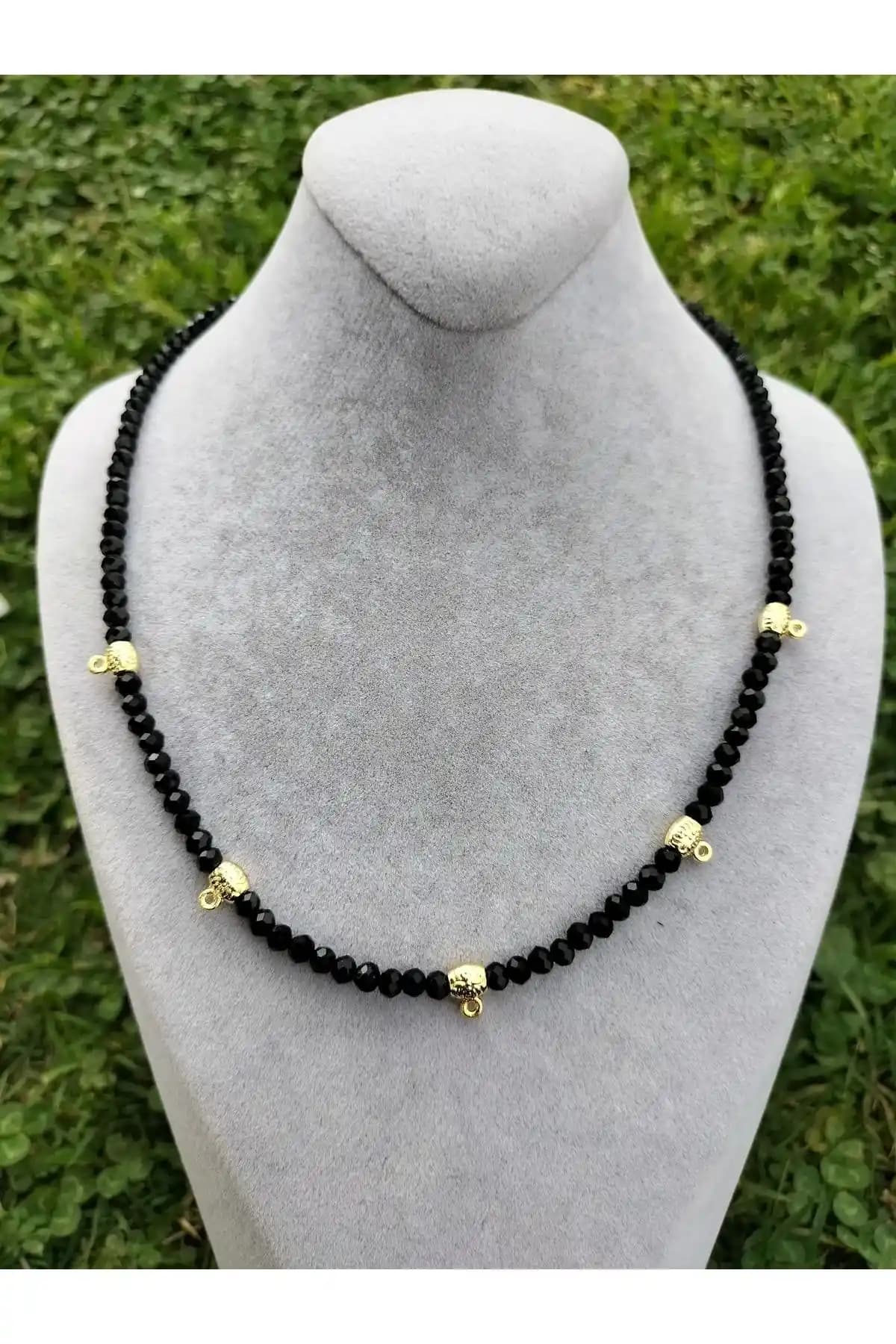 Arjew 5 Adet Altın Takmaya Uygun Kristal Kolye Seti Zarif ve Şık Tasarımla Günlük ve Özel Kullanım İçin