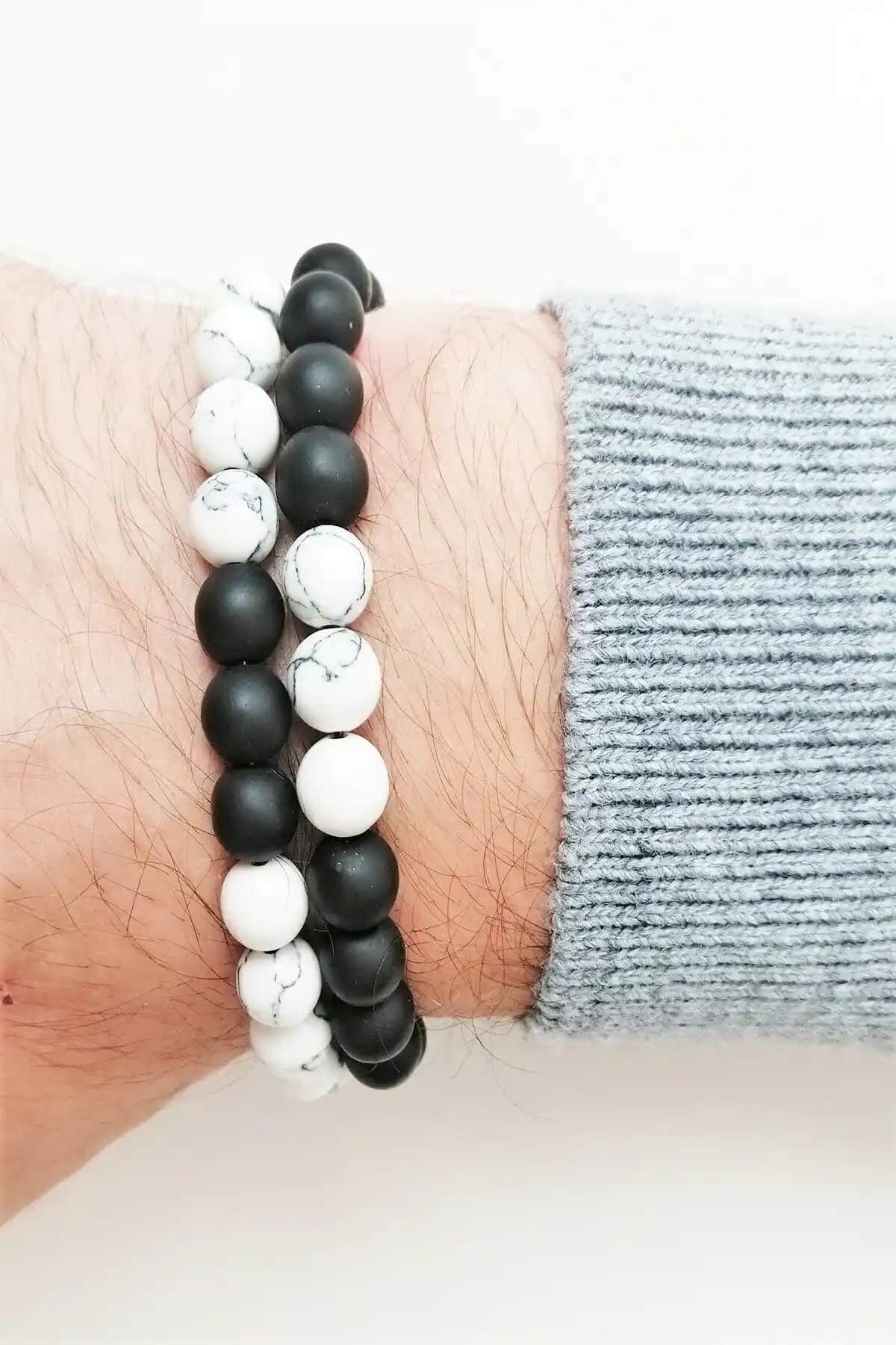 Atlantis Bileklik Havlit Oniks Erkek Doğal Taş Aksesuarı Şık ve Dayanıklı Tasarım