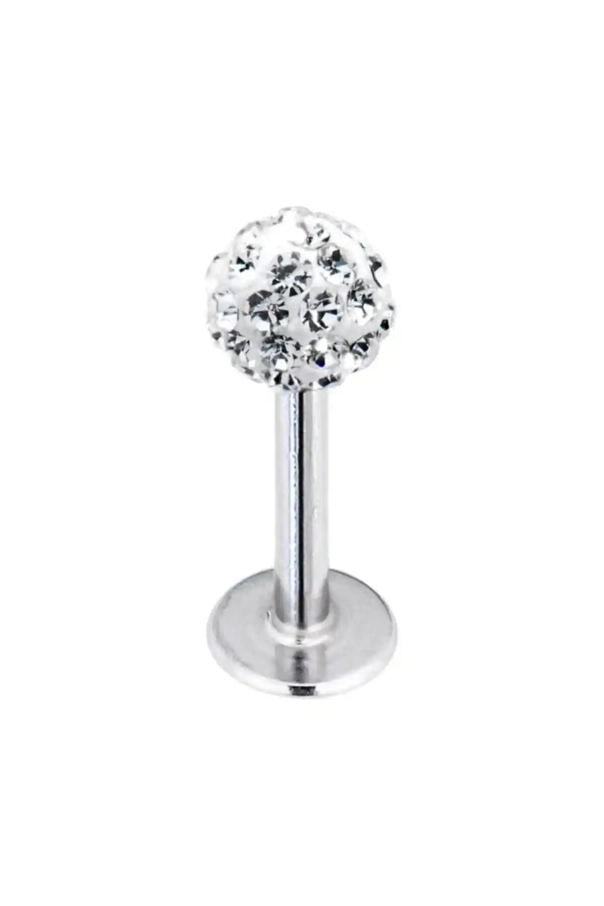 AyçaSilver Çok Taşlı Şambala Piercing Dudak, Tragus ve Kulak Bölgesi için Şık Aksesuar