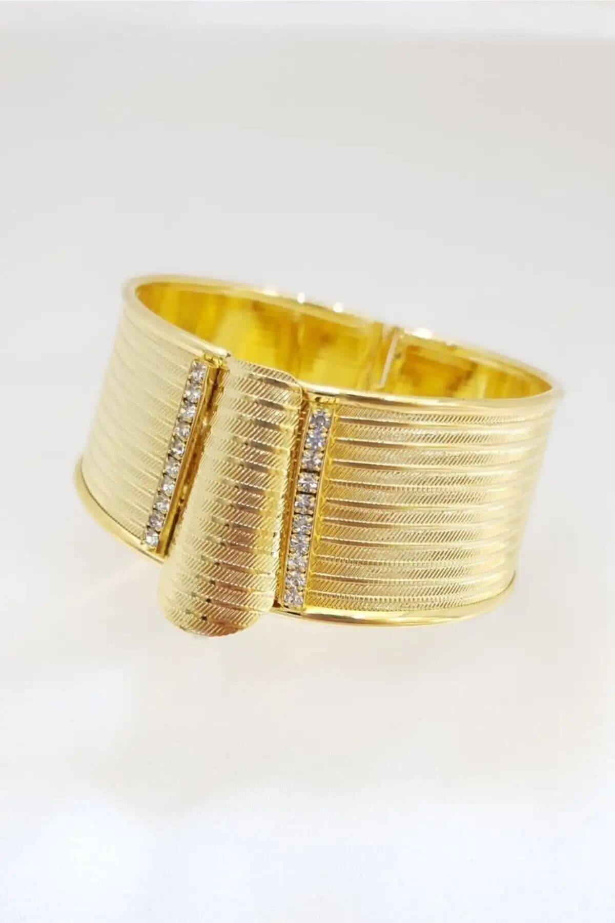 Bijoux Gold 22 Ayar Altın Kaplama Trabzon Hasır Bileklik Şıklık ve Dayanıklılık Sunar