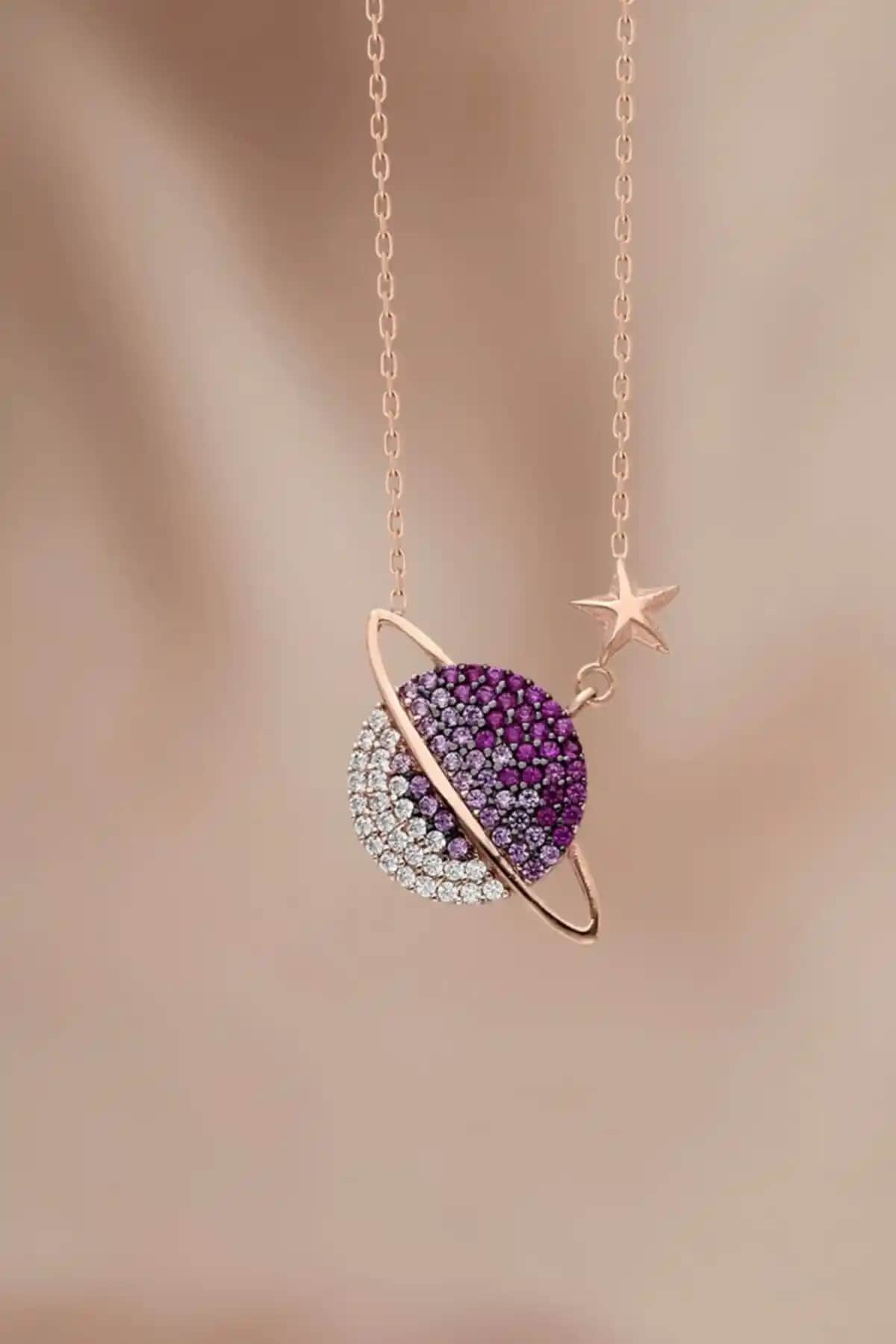 Bilsen Store 925 Ayar Güçlü Zincirli Rose Kaplama Kızıl Renk Geçişli Kolye Özellikleri