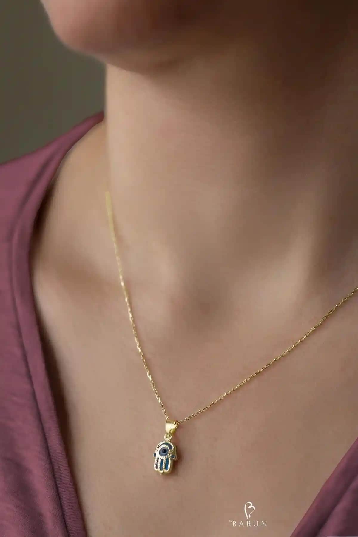 By Barun Silver Nazar Kolyesi Şık ve Anlamlı Gümüş Takı Seçenekleri