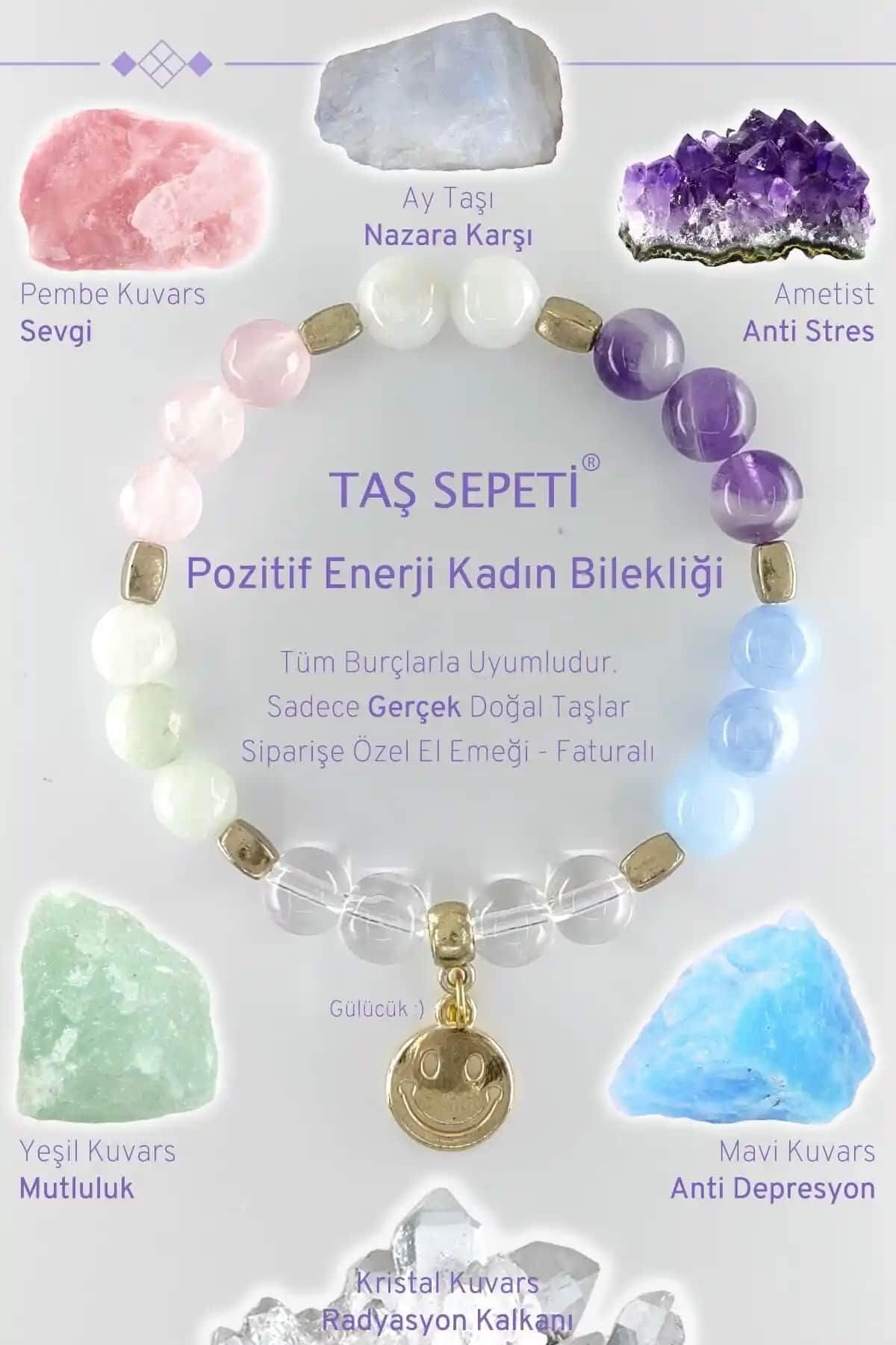 Doğal Taş Kadın Bilekliği Pozitif Enerji ve Şıklık Sunan Tasarım Ürünü