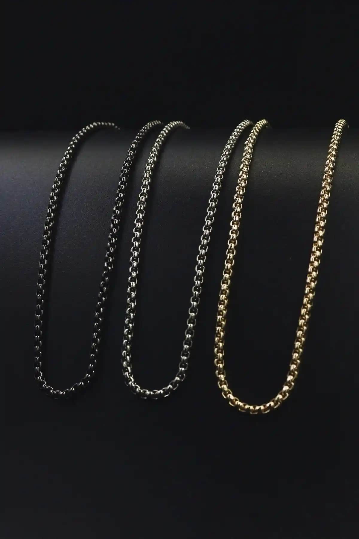 Dukkanka 3'lü Rodyum Kaplama Zincir Seti Şıklık ve Dayanıklılık Sunar