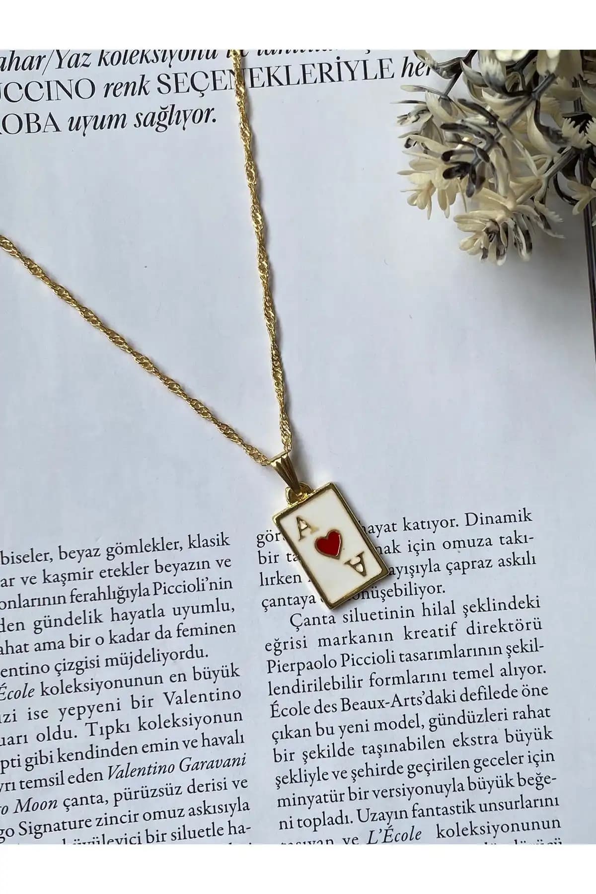 Fiamoss Kadın Altın Kaplama Tarot Kart Kolye Şık ve Anlamlı Takı Seçenekleri