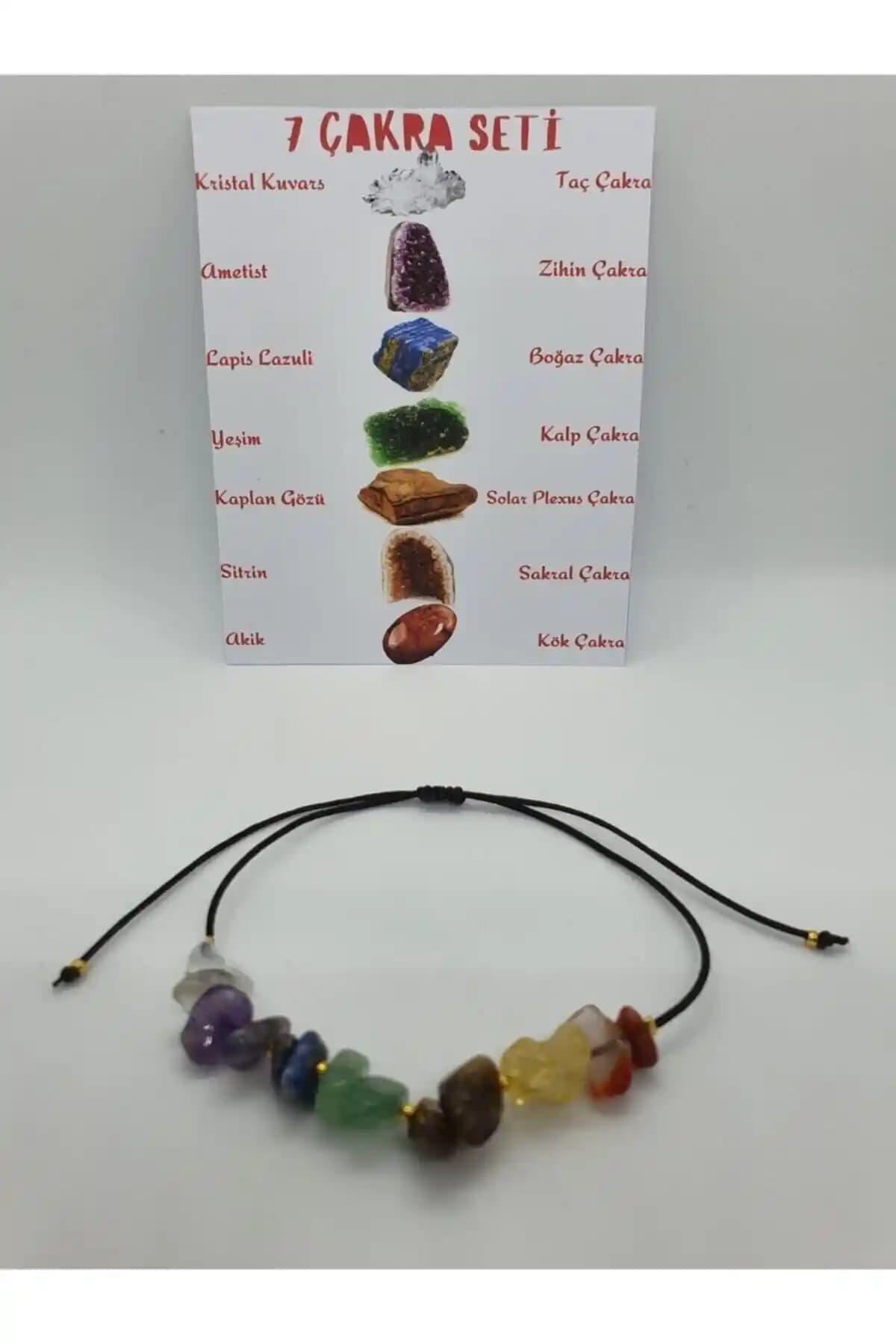 Gümsüştel Sertifikalı 7 Çakra Taşı Bileklik ve Mystic Energy Doğal Taşlar