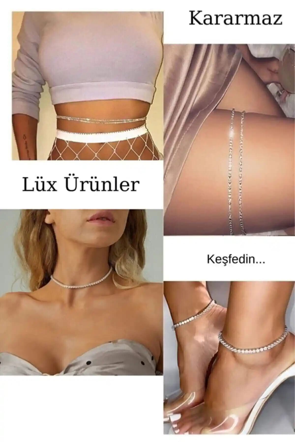 Irva Collection Harika Dörtlü Taşlı Takı Seti Modern ve Şık Tasarımıyla Öne Çıkıyor