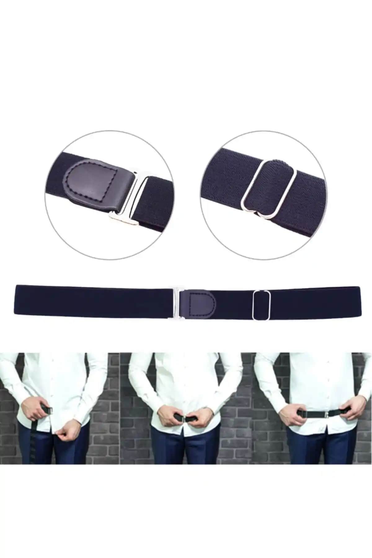 Kemer Dünyası Unisex Siyah Lastikli İnce Gömlek Tutucu Kemer Özellikleri ve Kullanım Avantajları