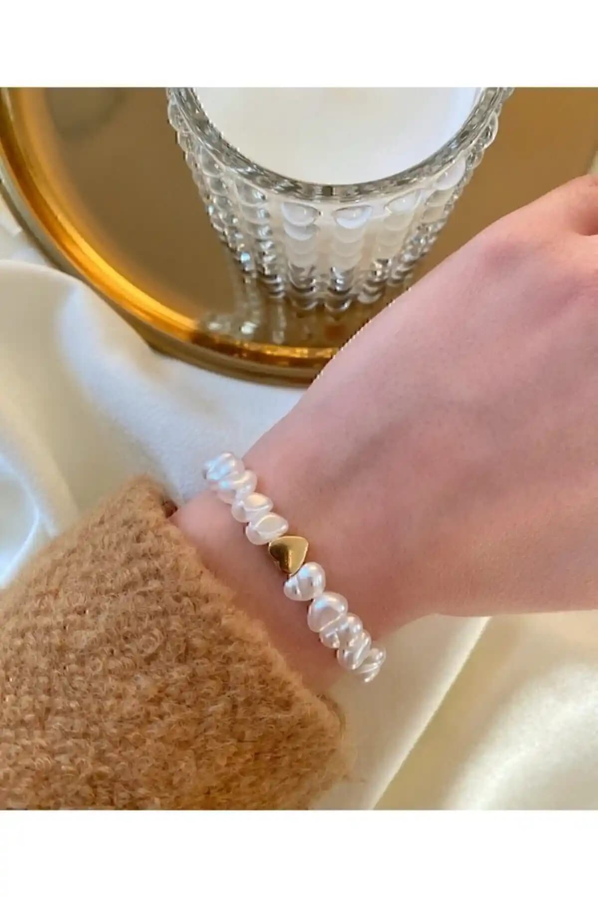 Limed Design Incili Kalp Bileklik: Zarif ve Şık Takı Seçenekleri