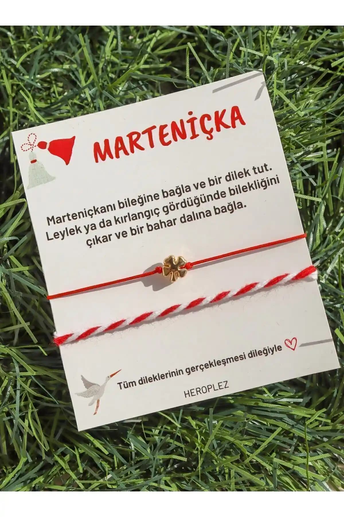 Marteniçka Kırmızı Beyaz İp Şans İpi - Zarif ve Dayanıklı Geleneksel Takı