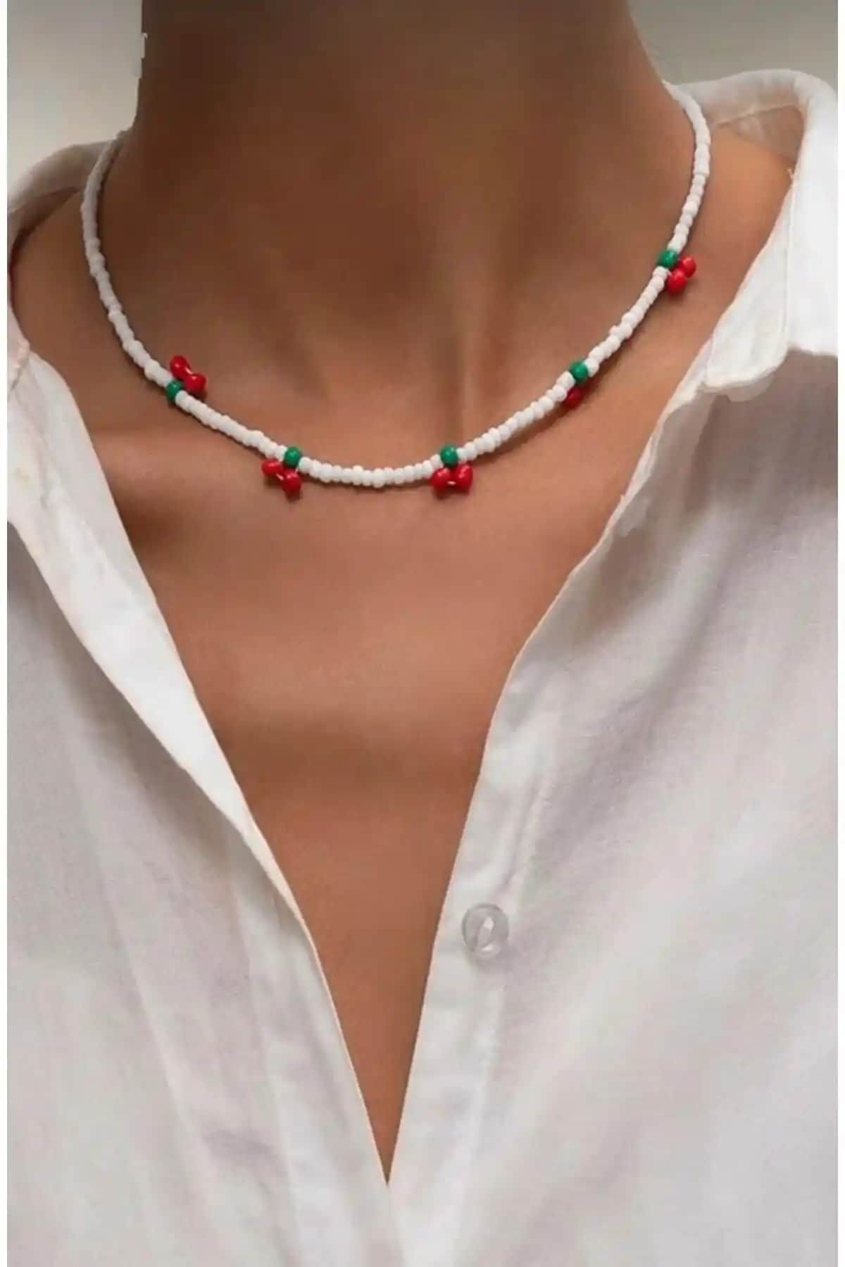 Monalisa El Yapımı Trend Kiraz Kolye: Zarif ve Kişiselleştirilebilir Takı Seçeneği