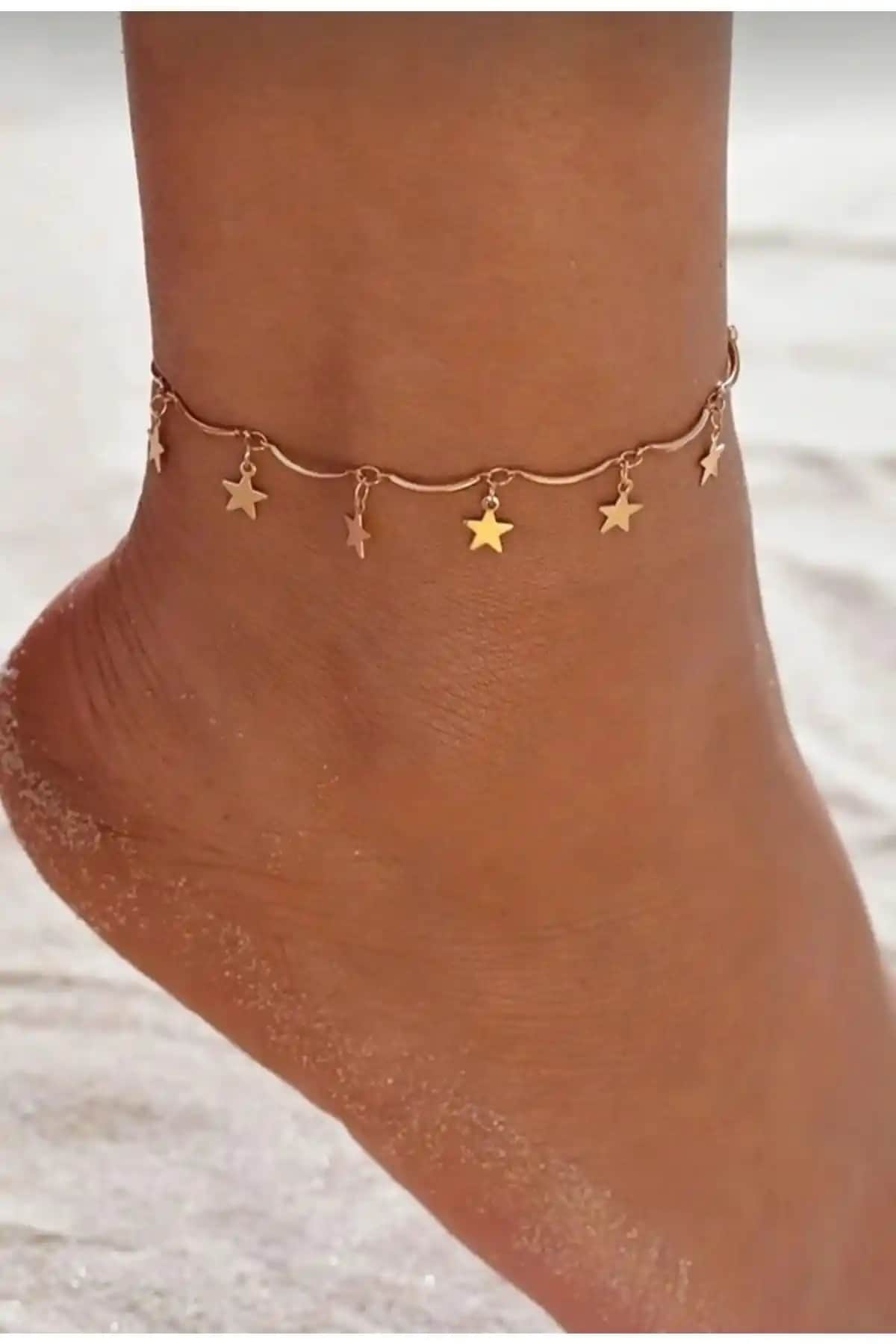 Monalisa Kadın Altın Yıldız Halhal: Şık ve Modern Takı Seçenekleri