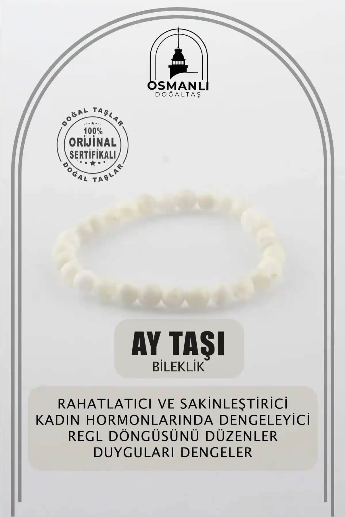 Osmanlı Değerli Taş Ay Taşı Doğaltaş Bileklikleri Şıklık ve Enerji Sunar