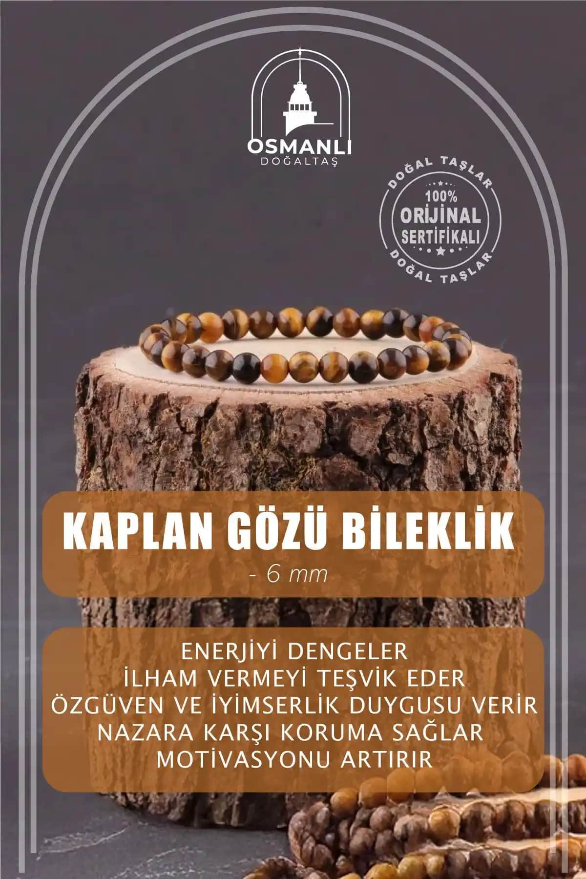 Osmanlı Sertifikalı Kaplan Gözü Bileklik: Enerji Dengeleyici ve Şık Takı Seçeneği