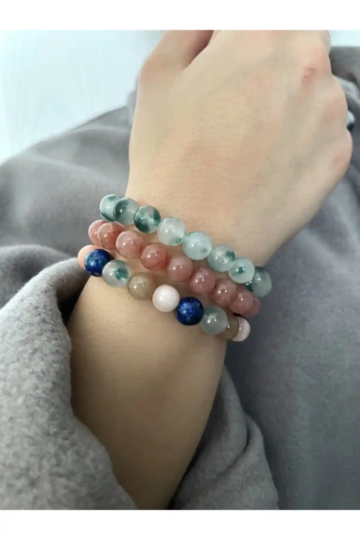 Padore Kadın Doğal Taşlı Bileklik Seti Şık ve El Yapımı Tasarım