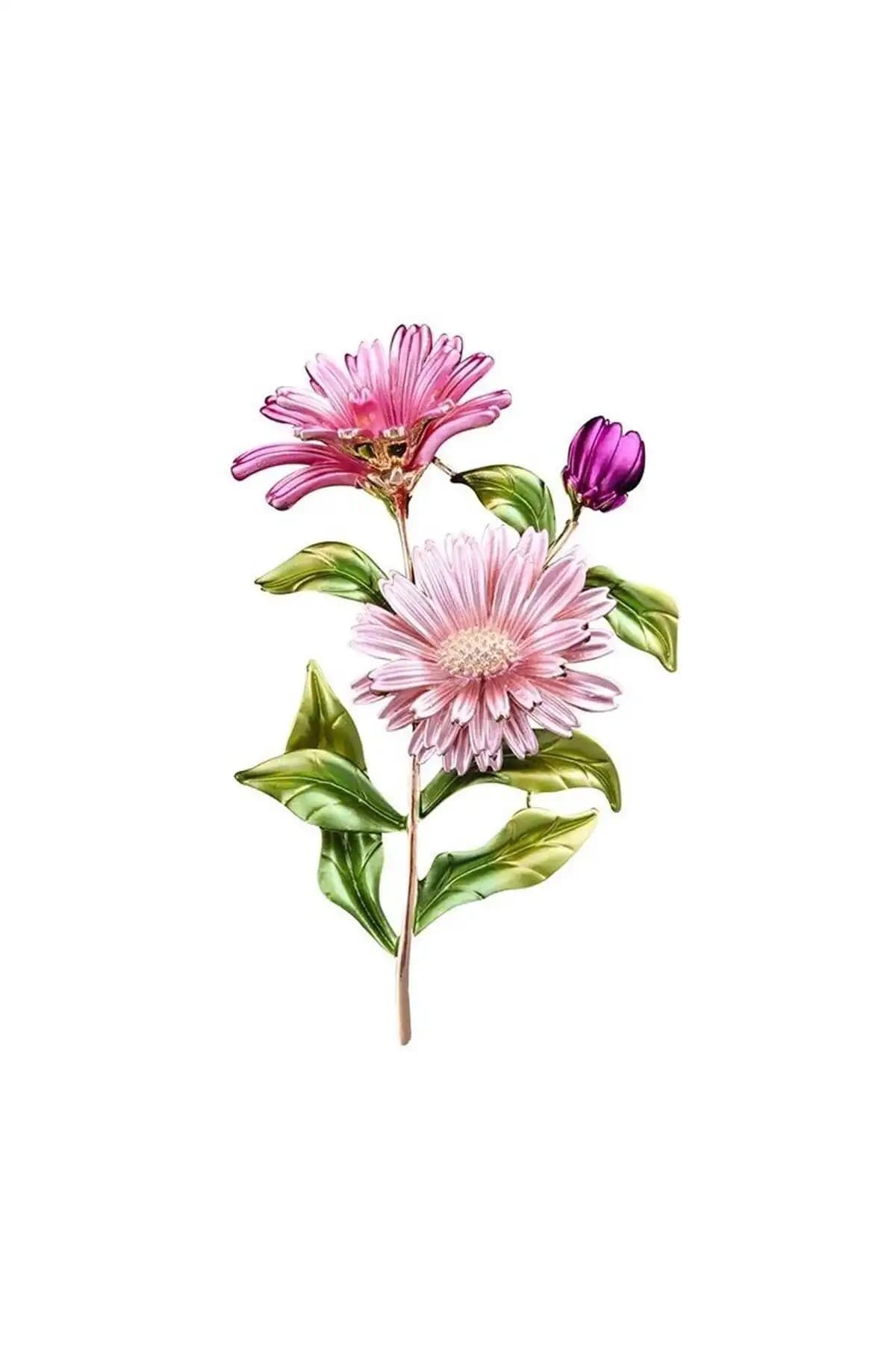 Pelin Aksesuar Pembe Çiçek Broş ve PETEK AKSESUAR Yılbaşı Temalı Broş Karşılaştırması 1