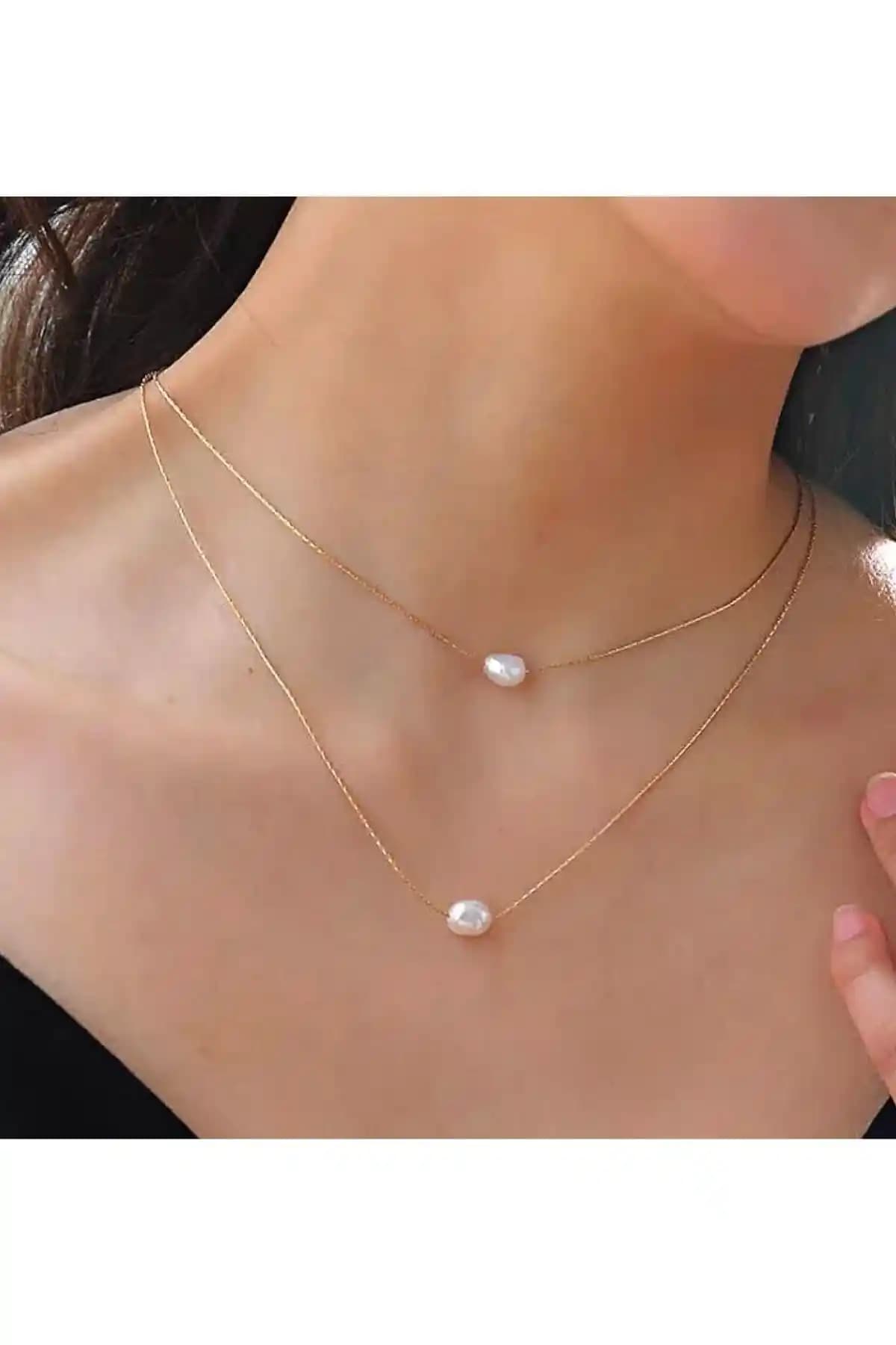 PETEK AKSESUAR 2 ve 4 İnci İnci Detaylı Zarif Kolye Karşılaştırması