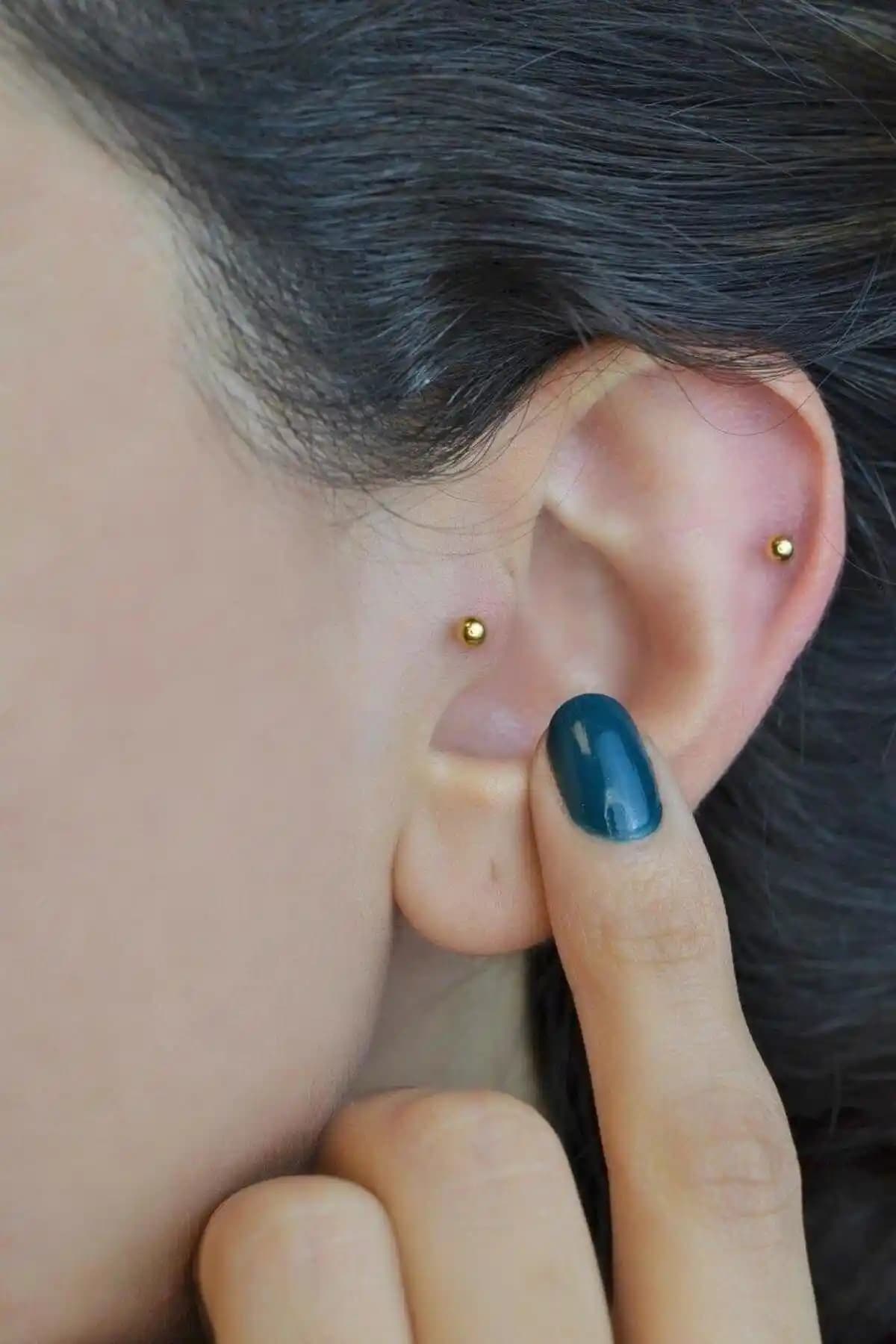 Sacce Scarves & Accessories Gold Çelik Top Piercing: Şık ve Dayanıklı Çok Renkli Kıkırdak ve Dudak Piercingleri