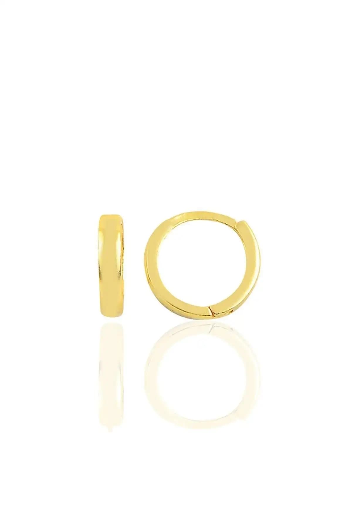 Söğütlü Silver 12 mm Gümüş Halka Küpe Zarif ve Modern Tasarım