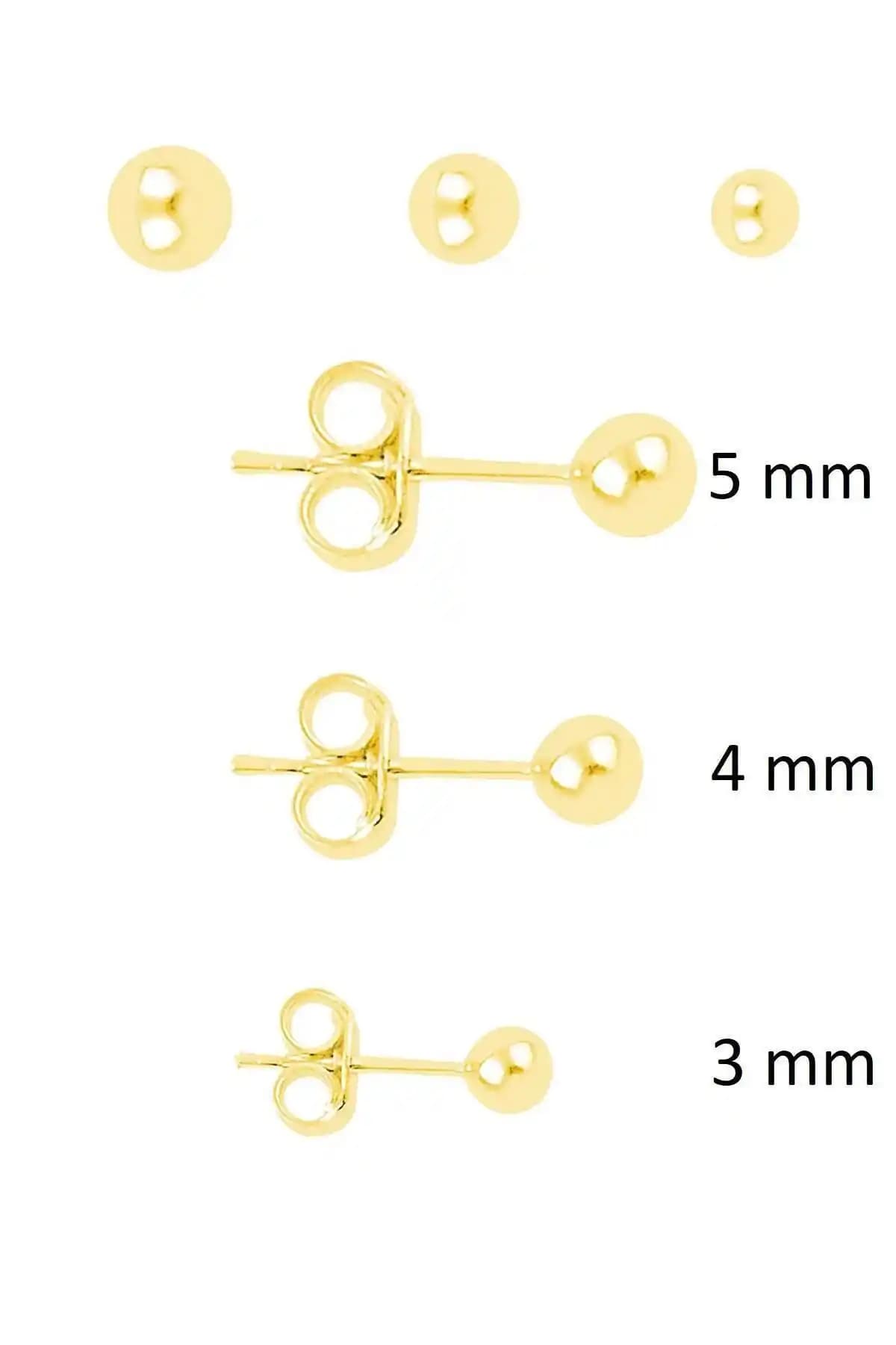 Söğütlü Silver Gümüş ve Altın Top Küpeler Modern Tasarım ve Dayanıklılık