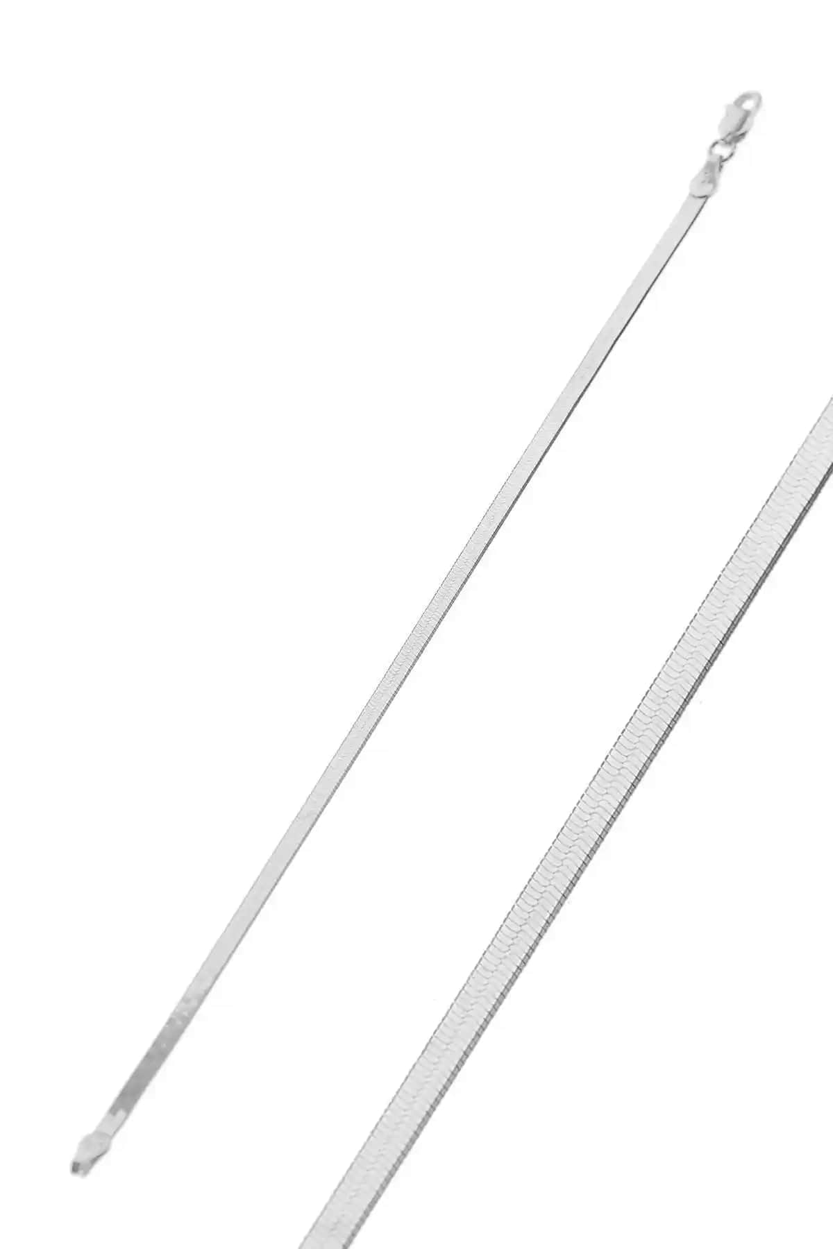 Söğütlü Silver İtalyan Tasarımlı 925 Ayar Gümüş Yassı Bileklik Modern ve Şık