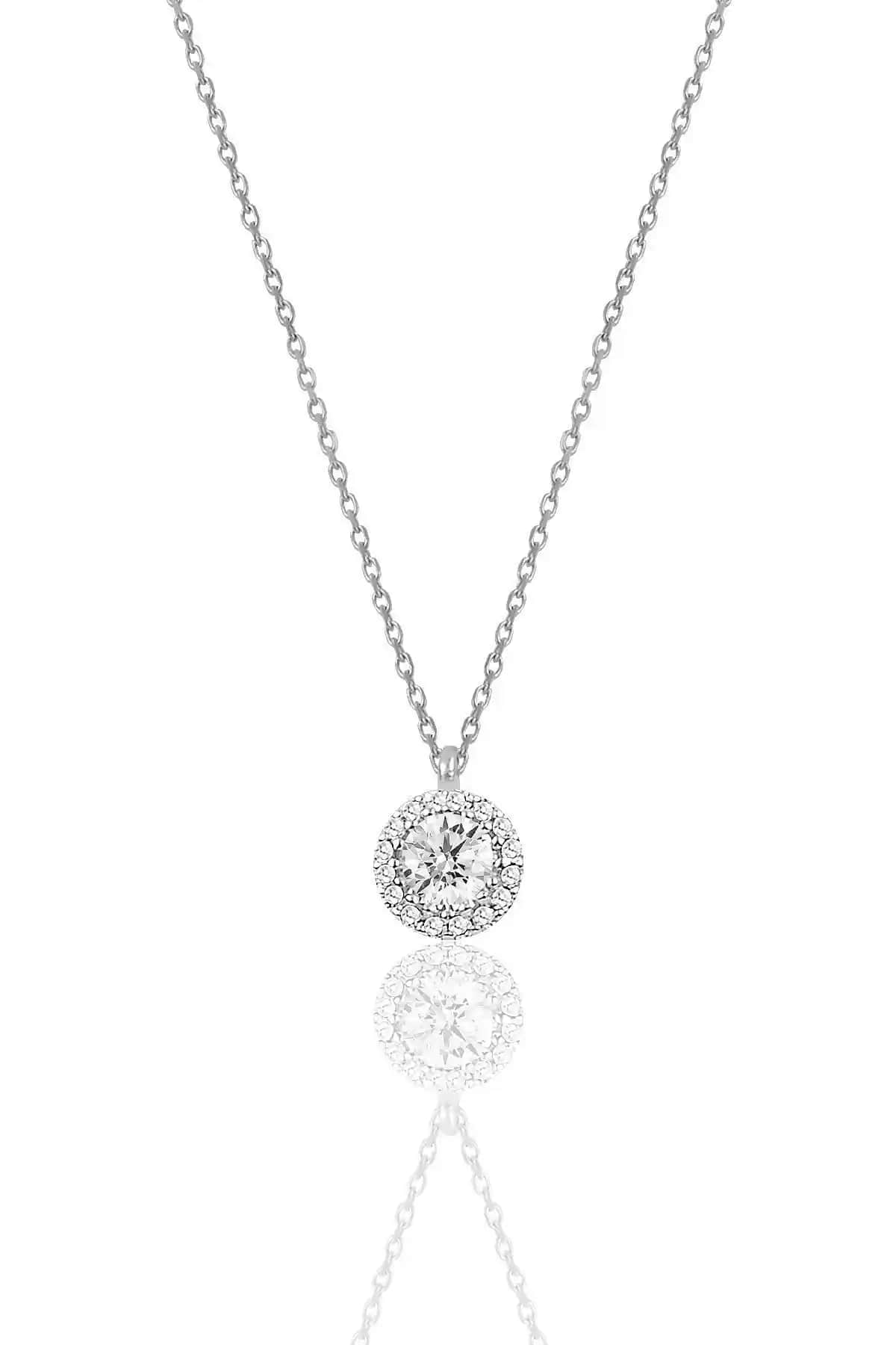 Söğütlü Silver Kadınlar İçin Zarif 925 Ayar Gümüş Doğal Taşlı Kolye