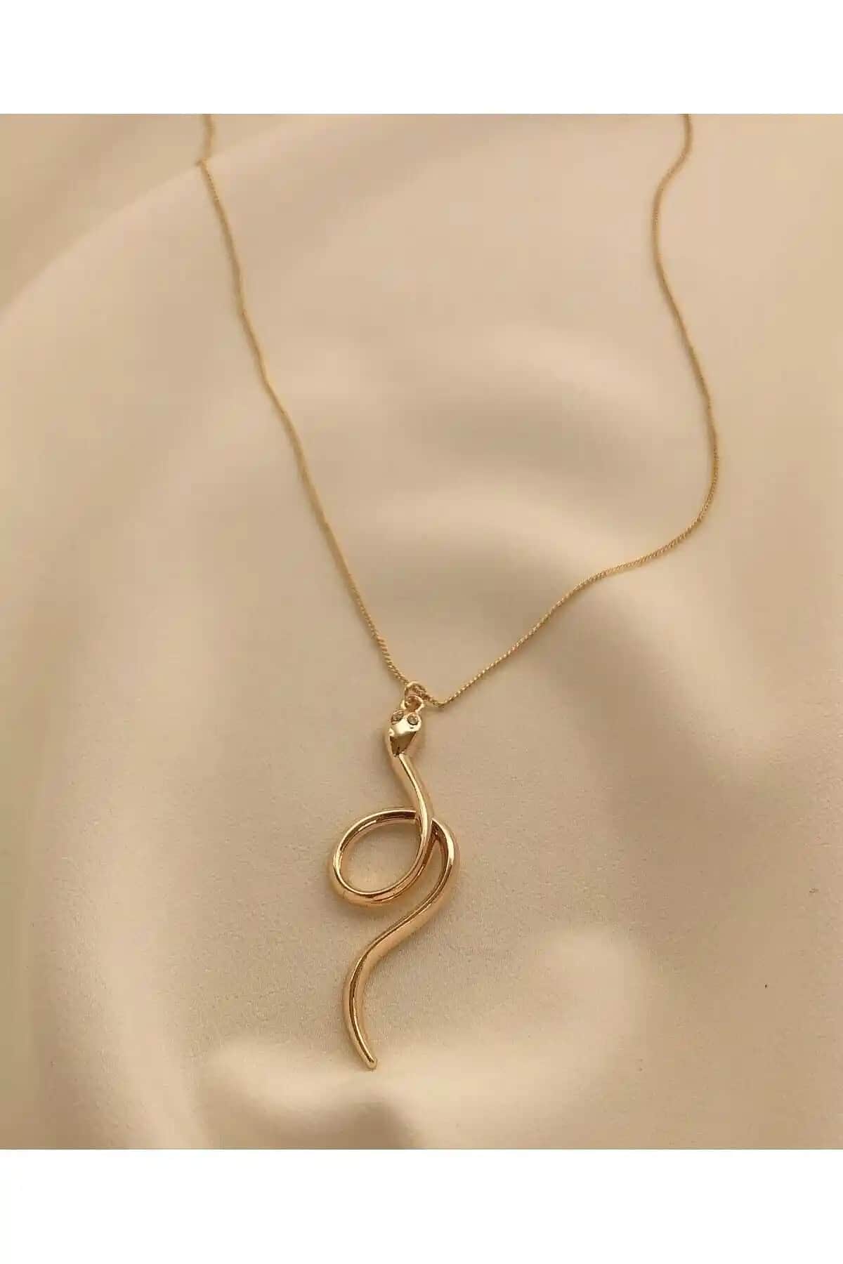 Takıtarzım Yılan İnce Zincirde Kolye Zarif ve Modern Tasarım ile Şıklık Sunar