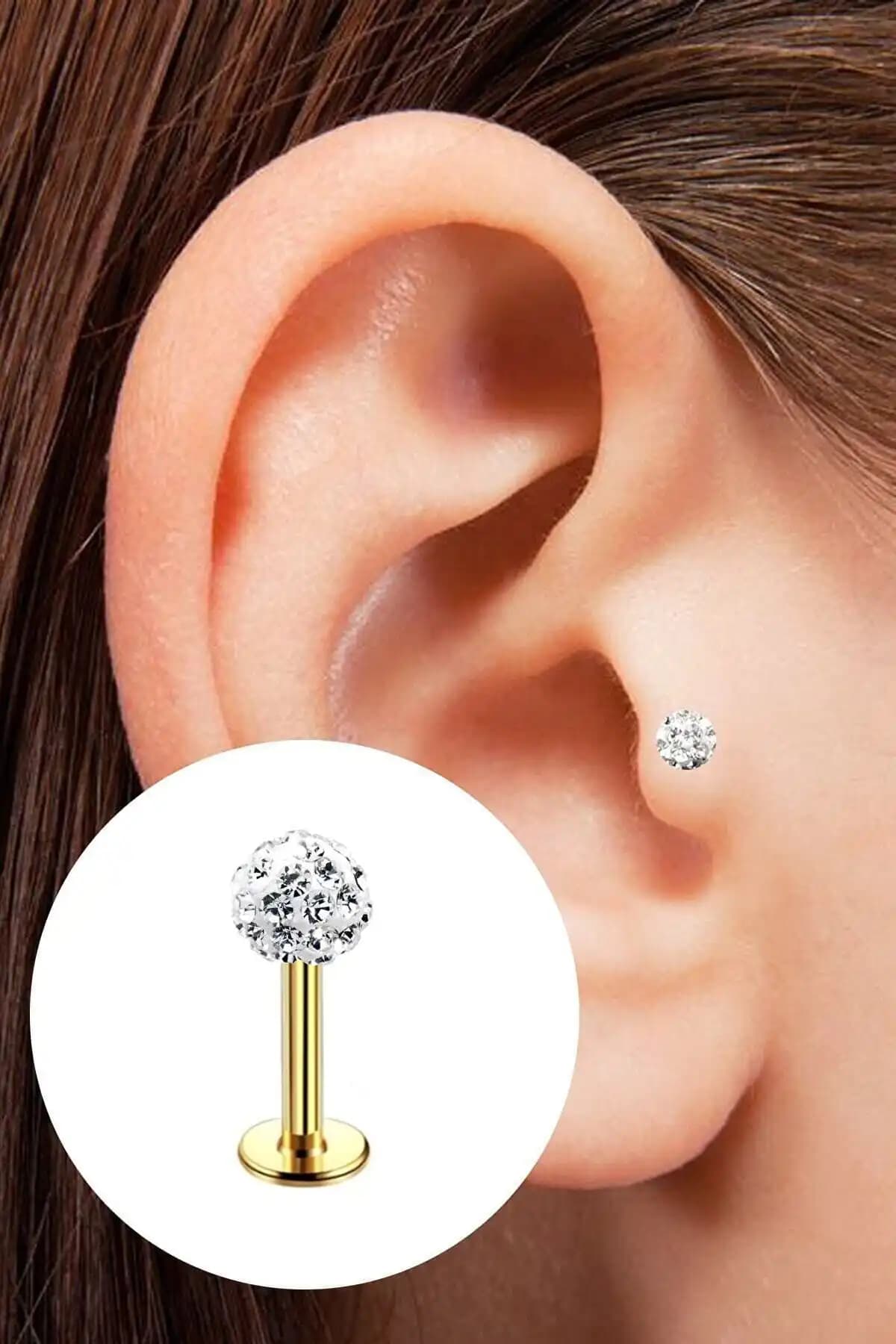 Vilma Aksesuar Piercing Karşılaştırması: Kelebek Helix ve Kristal Taşlı Modeller 2