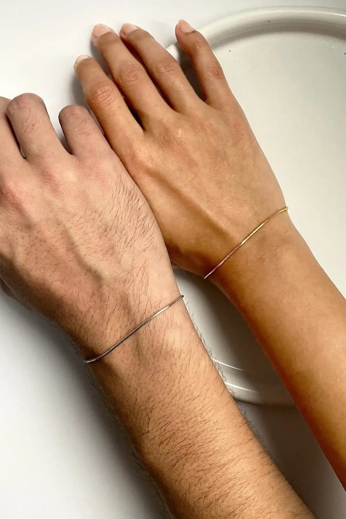 Vioma Unisex Minimal Zincir Bileklikler Modern ve Şık Tasarım Çift Zincir Aksesuarı