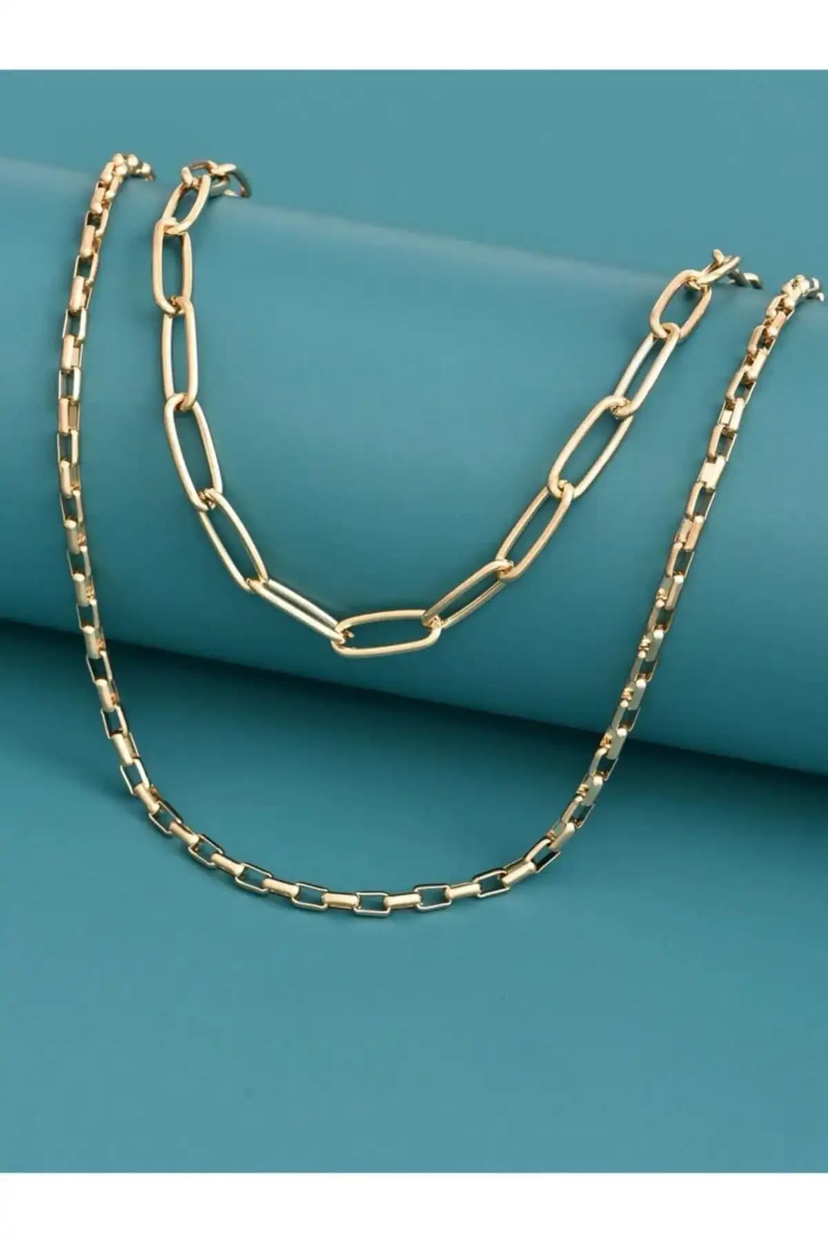 X-Lady Accessories Altın Rengi Gerdanlık Kolye Modern ve Dayanıklı Tasarım