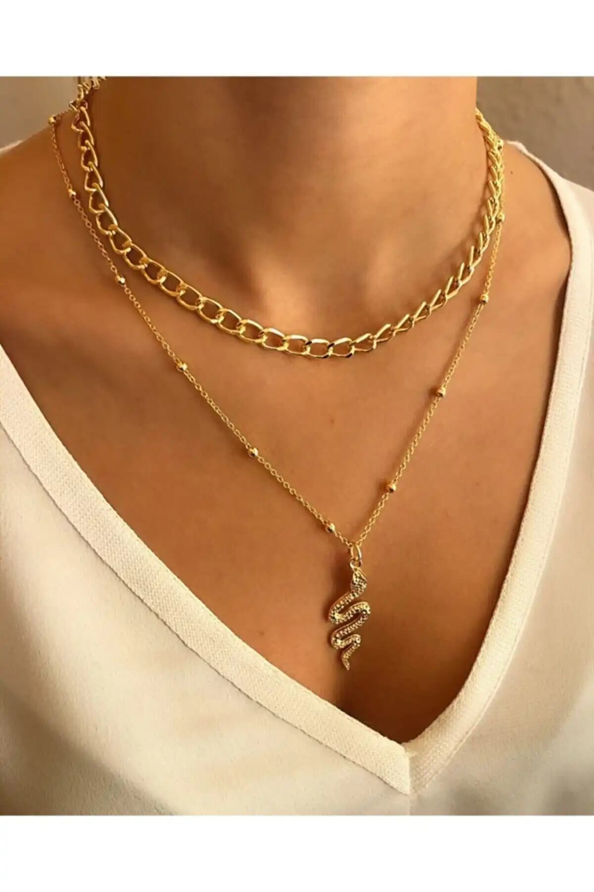 X-Lady Accessories Yılan Figürlü Kolye Karşılaştırması: Altın ve Gümüş Renk Seçenekleri 1