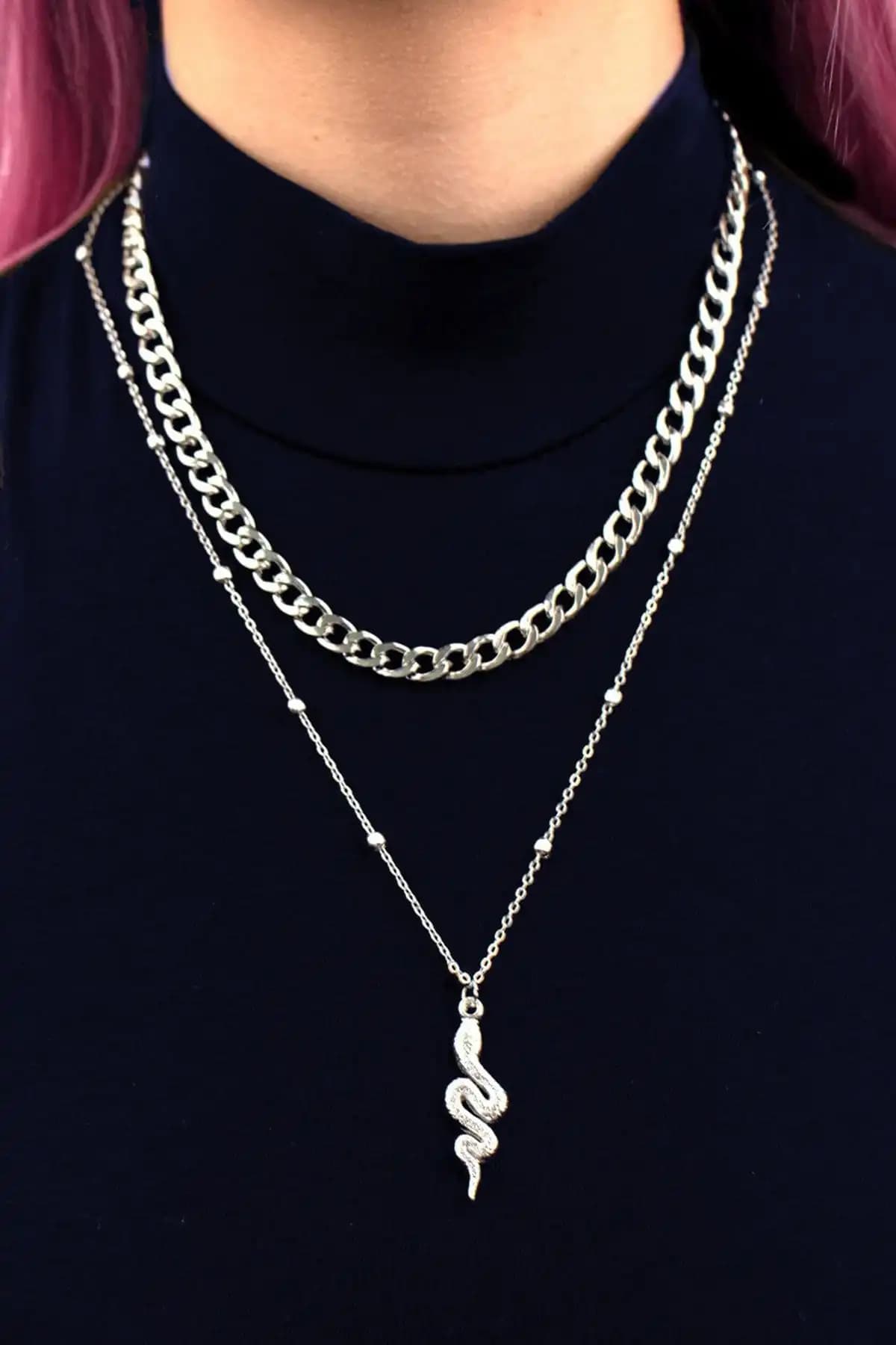 X-Lady Accessories Yılan Figürlü Kolye Karşılaştırması: Altın ve Gümüş Renk Seçenekleri 2