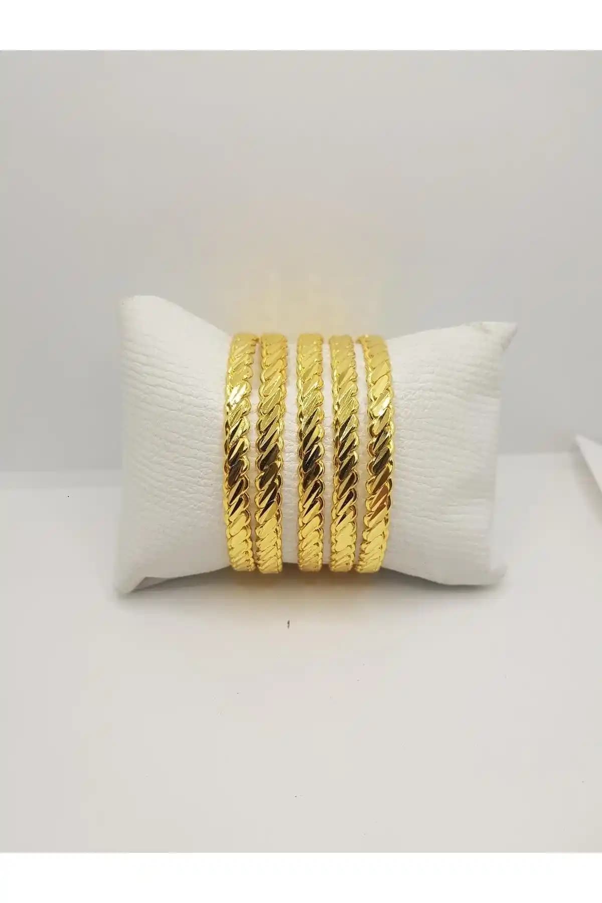 Yılmaz Gold Kadın 24 Ayar Saf Altın Kaplama Adana Burma İmitasyon Bilezik