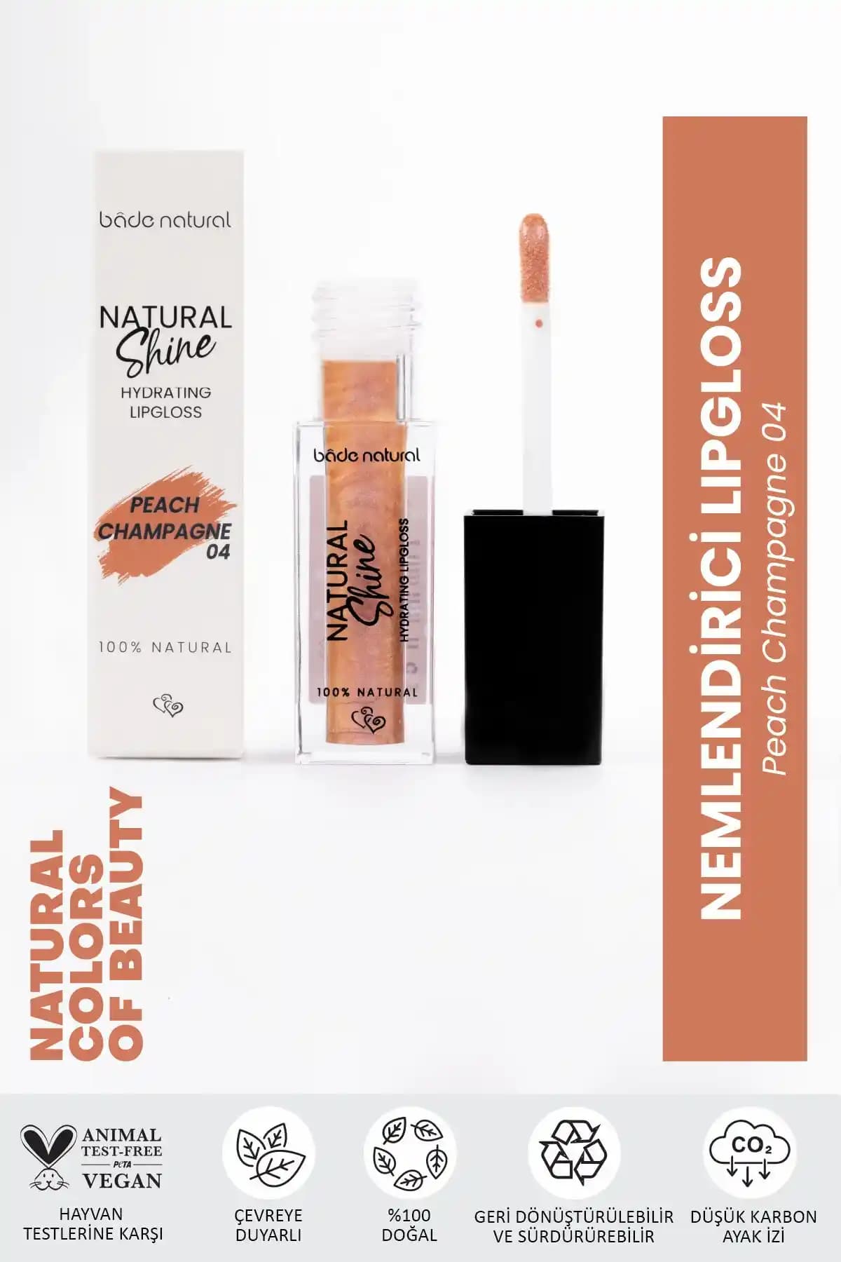 Bade Natural Lip Gloss ile Dudaklarınızda Doğal Parlaklık ve Sağlıklı Nem