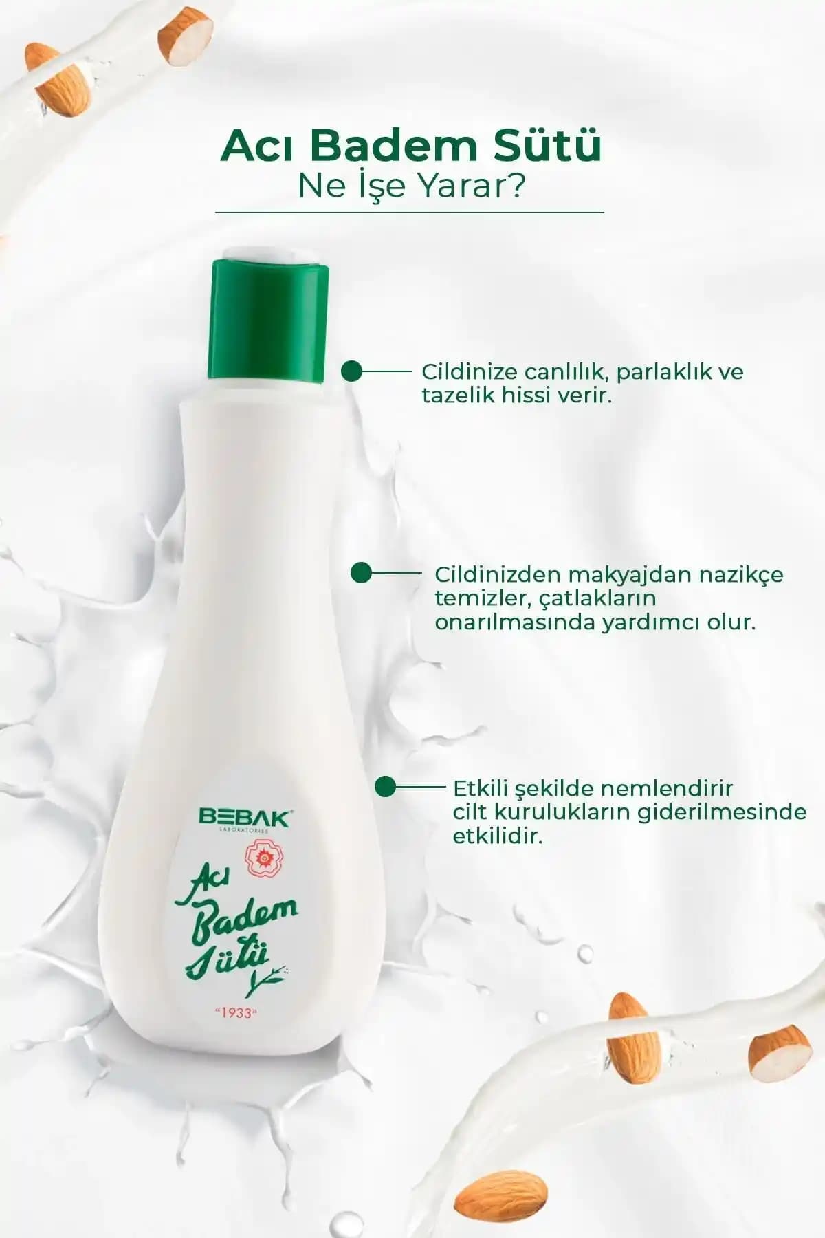 Bebak Acı Badem Sütü ile Doğal ve Çok Yönlü Cilt Bakımı Ürünü Tanıtımı