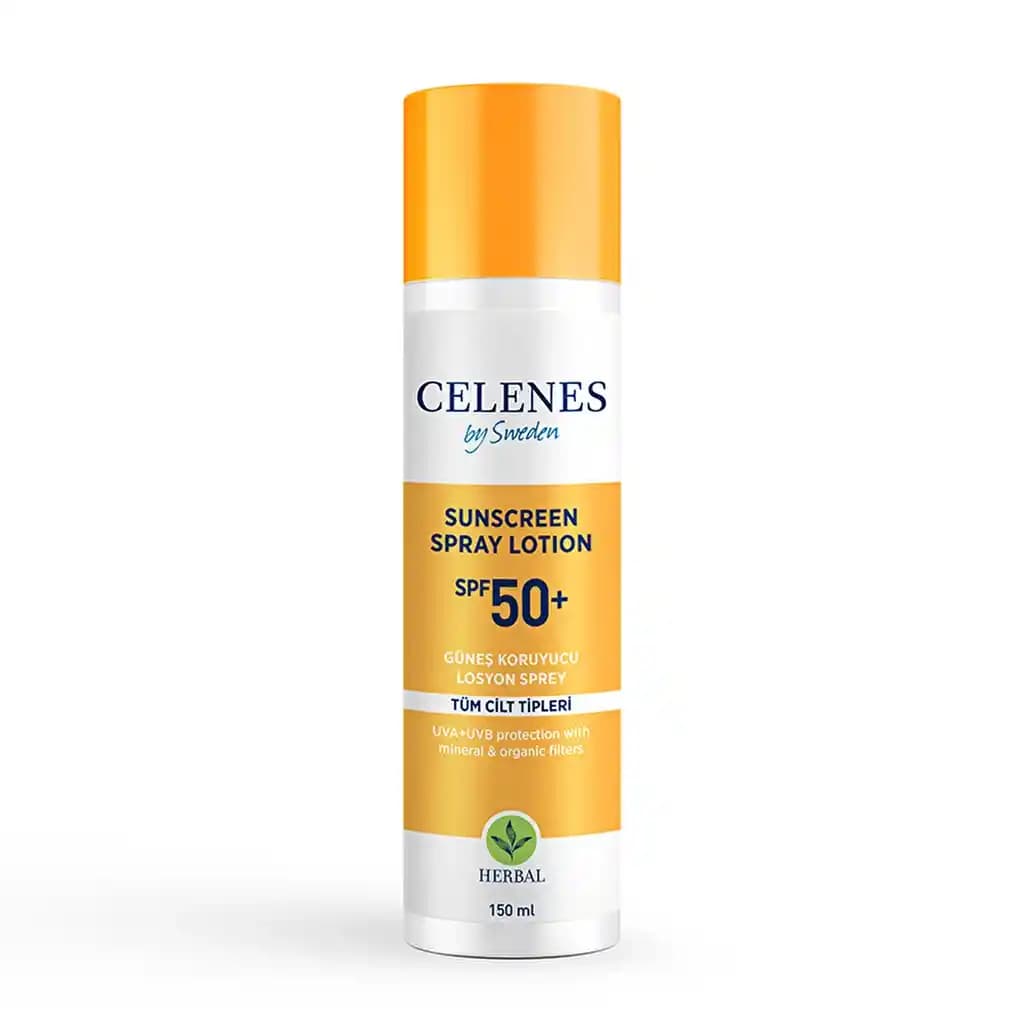 Celenes Herbal Güneş Koruyucu Sprey 50 SPF Doğal İçeriklerle Yüksek UV Koruması