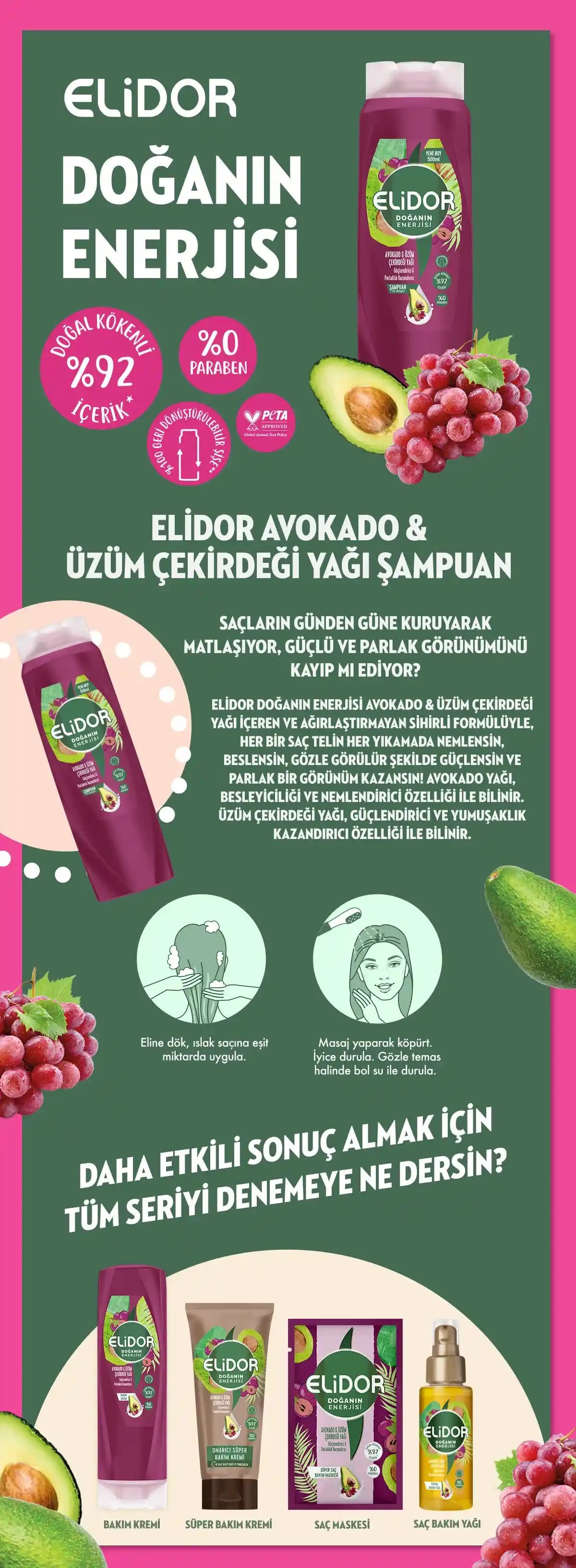 Elidor Doğal Enerji Serisi ile Saçlarınızda Güç ve Canlılık Sağlayın