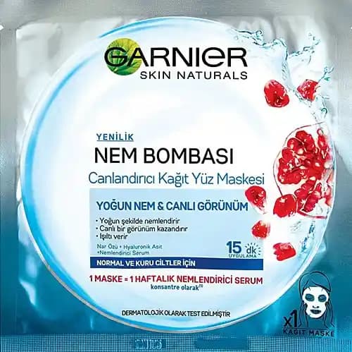 Garnier Yenilikçi Nem Yüz Maskesi ile Cildinizi Canlandırın ve Hızlı Nem Sağlayın